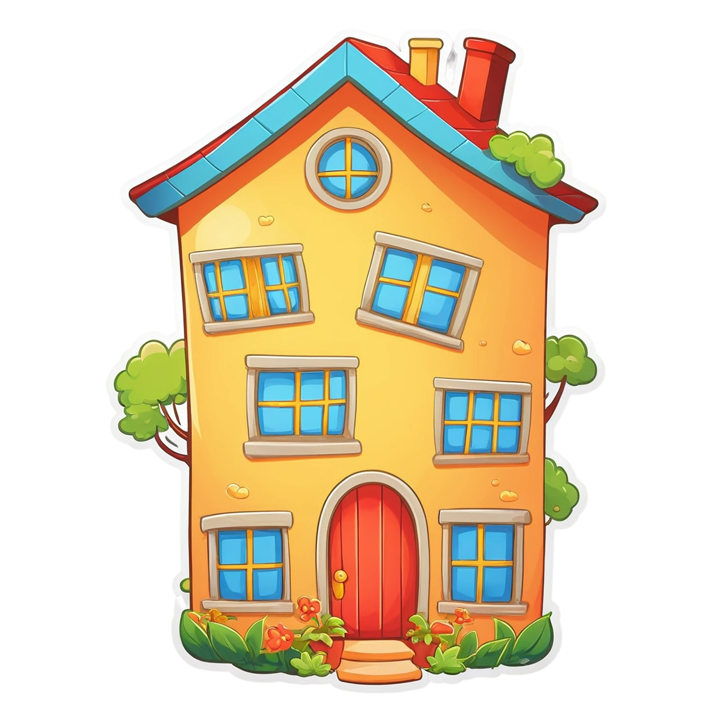 House cute sticker isolated on transparent background #18847