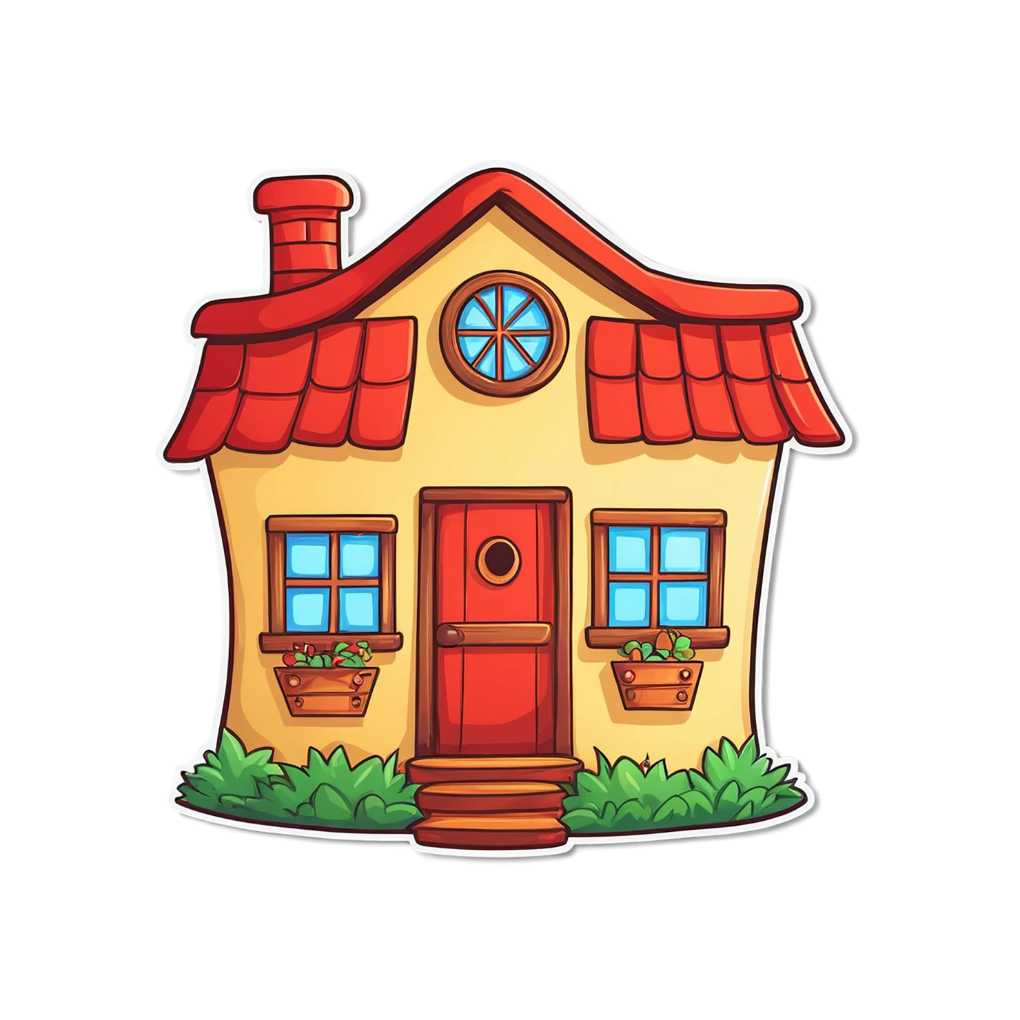 House cute sticker isolated on transparent background #18850