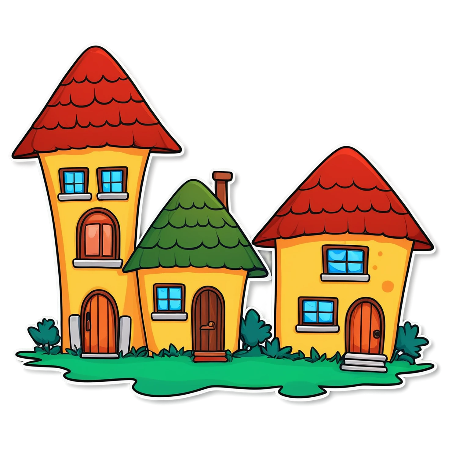House cute sticker isolated on transparent background #18851