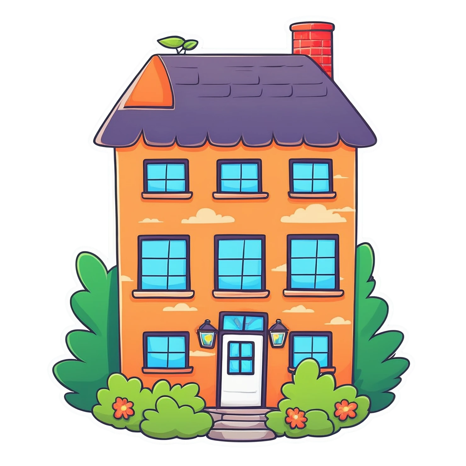 House cute sticker isolated on transparent background #18853