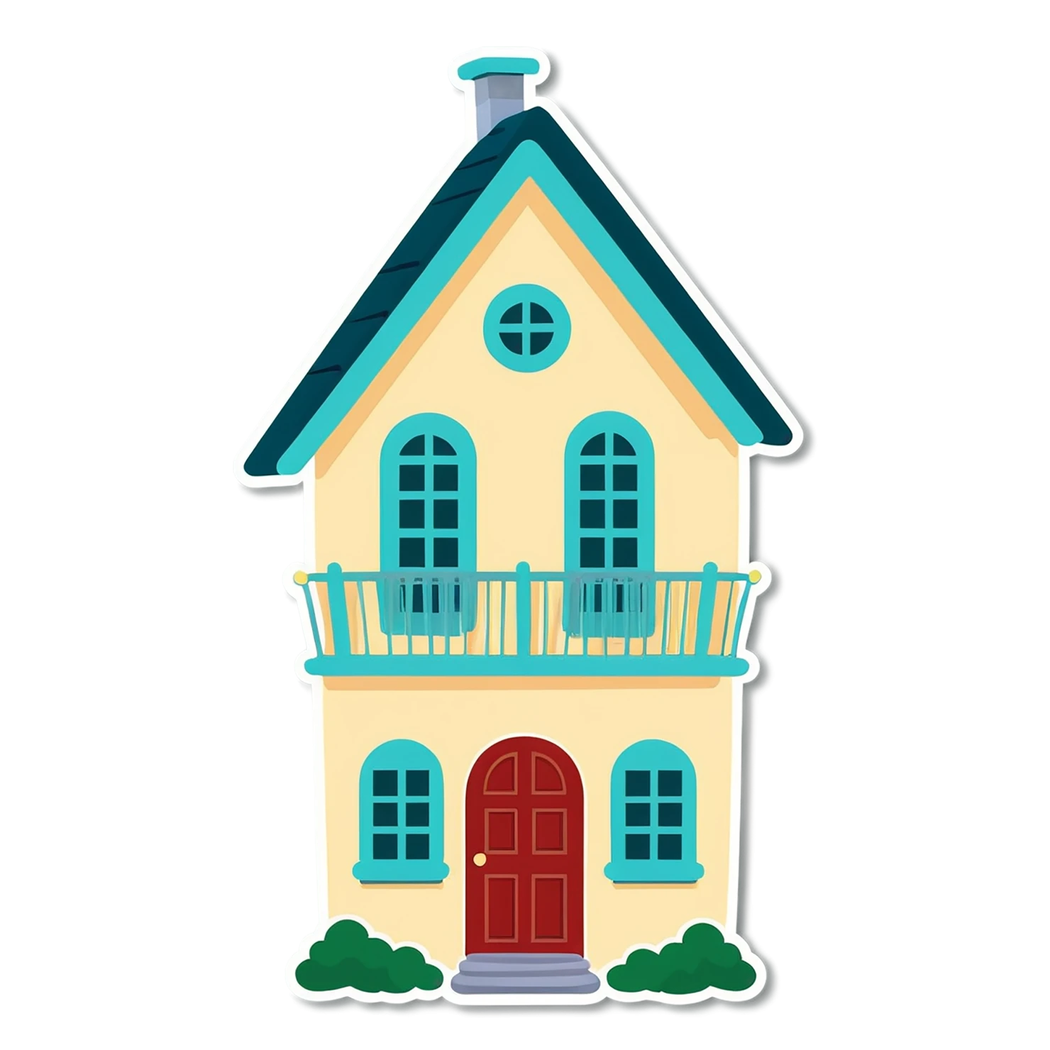House cute sticker isolated on transparent background #18854