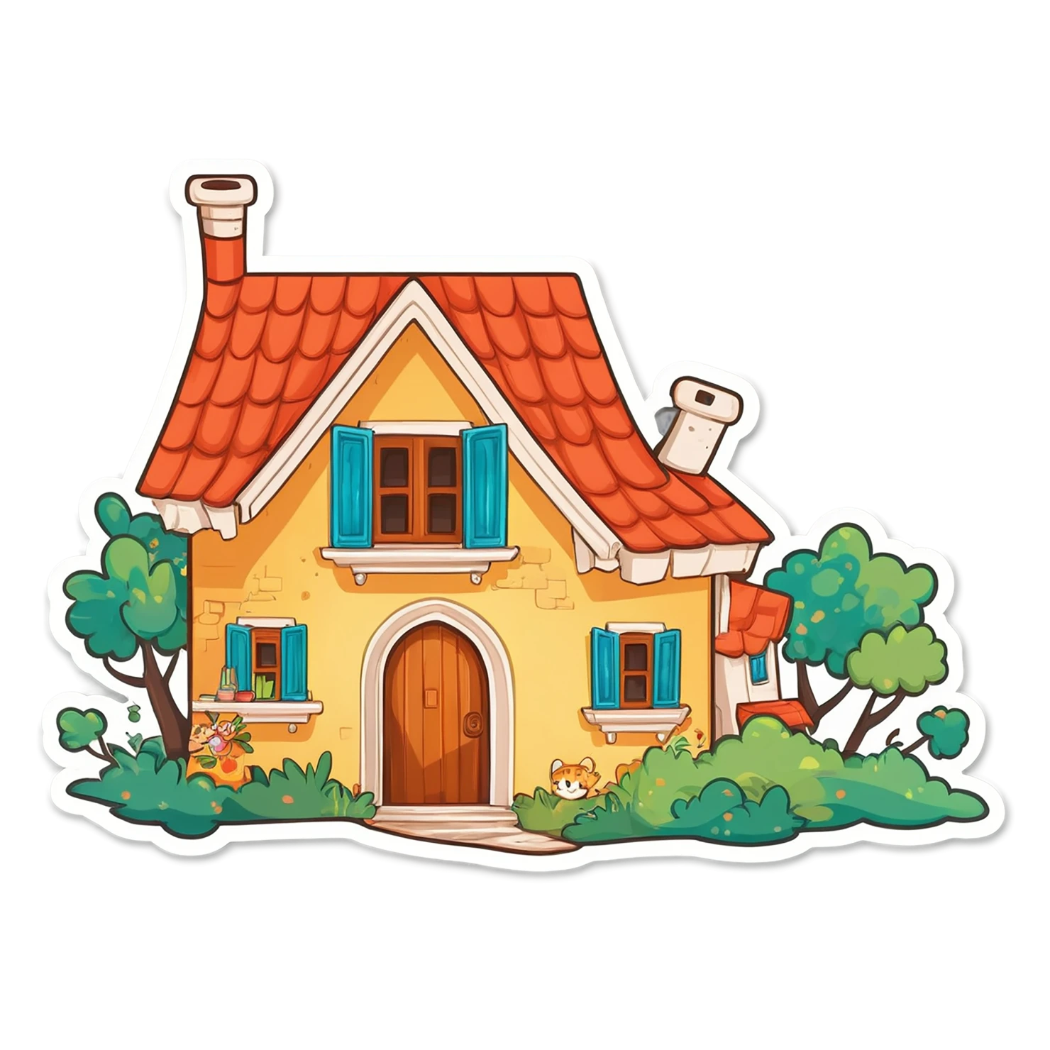 House cute sticker isolated on transparent background #18856