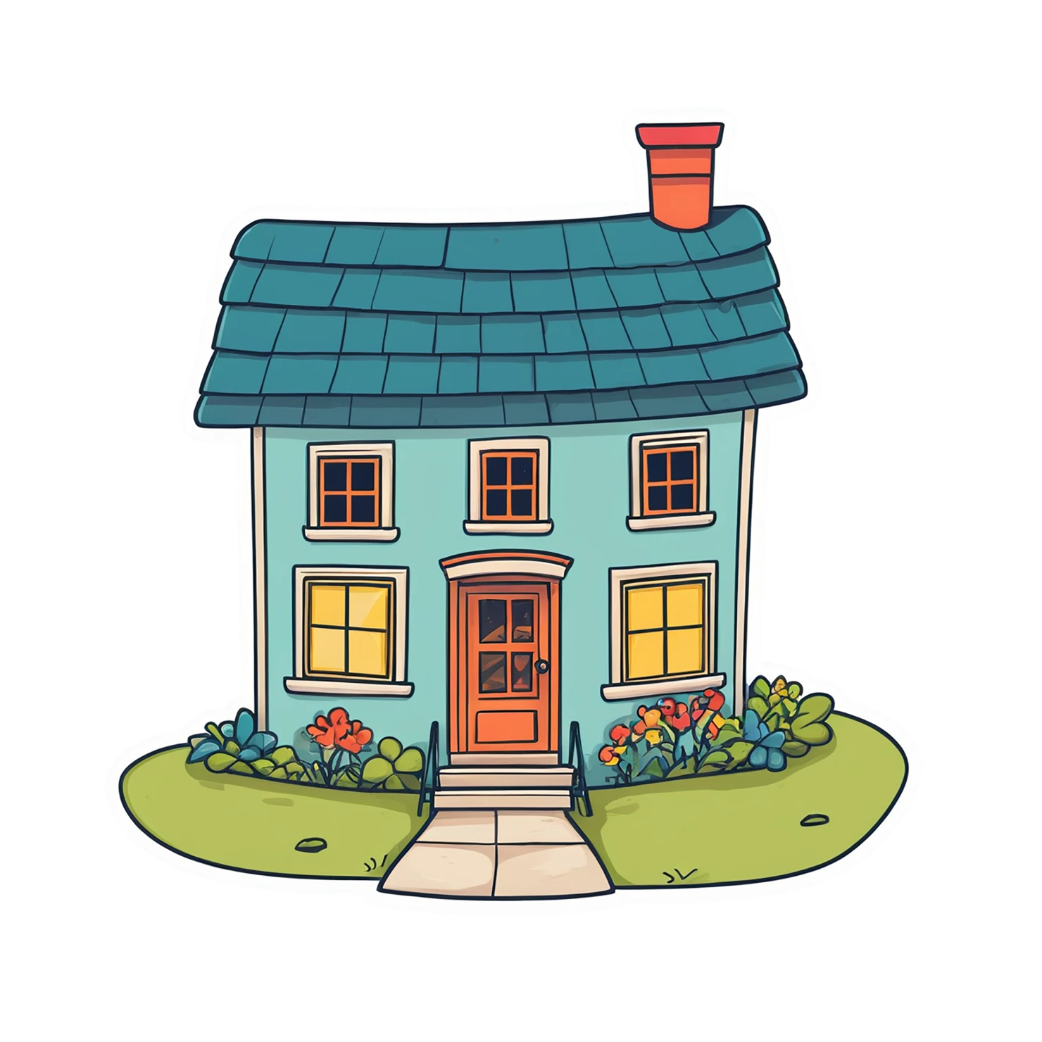House cute sticker isolated on transparent background #18859