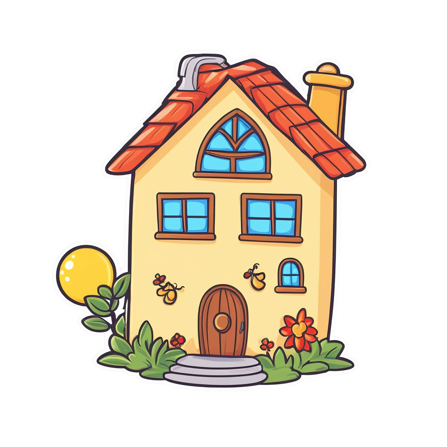 House cute sticker isolated on transparent background #18861