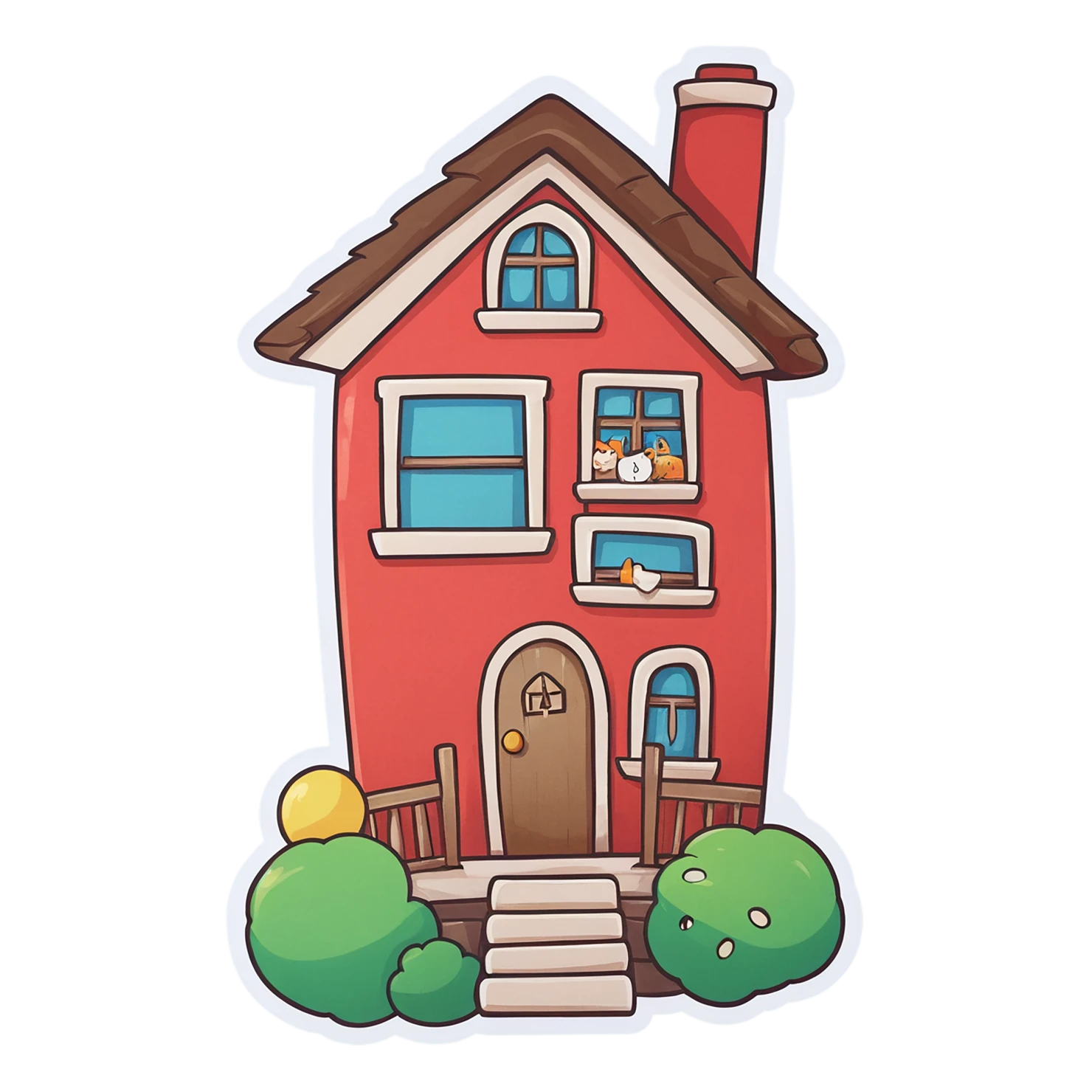 House cute sticker isolated on transparent background #18862