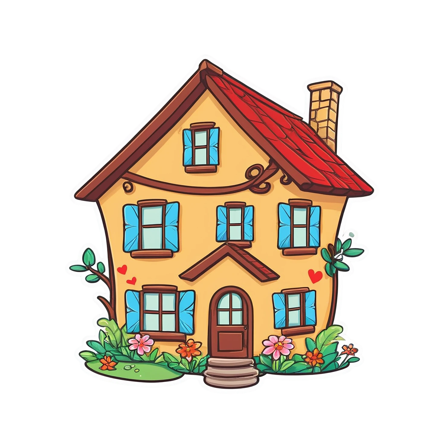 House cute sticker isolated on transparent background #18863