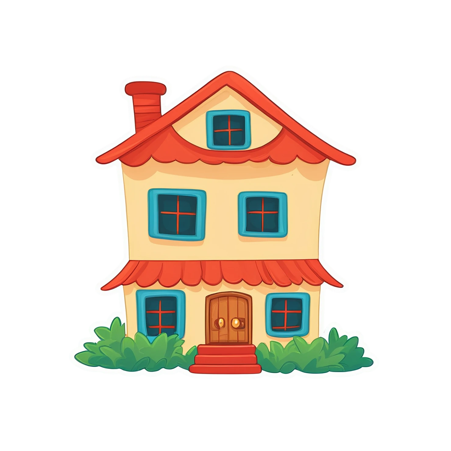 House cute sticker isolated on transparent background #18864