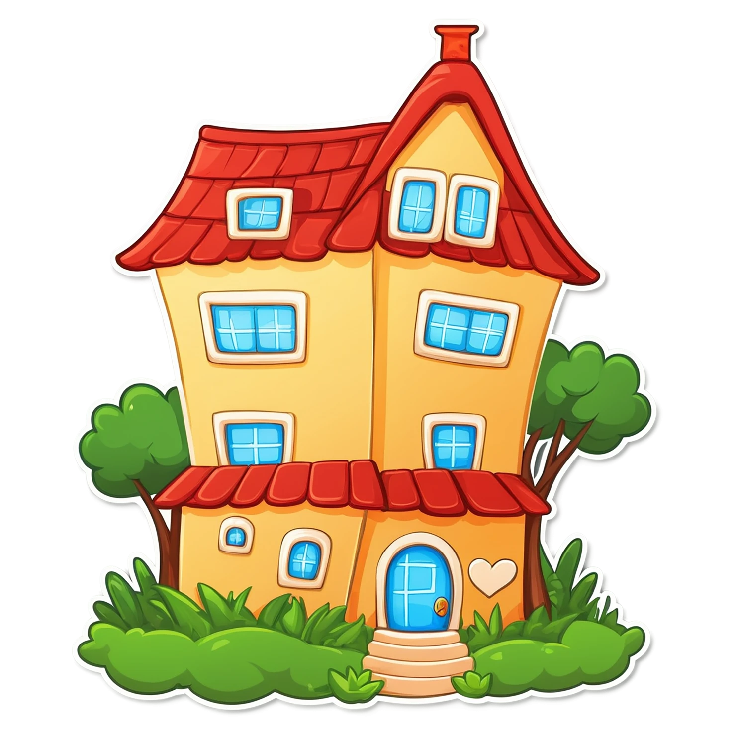 House cute sticker isolated on transparent background #18865