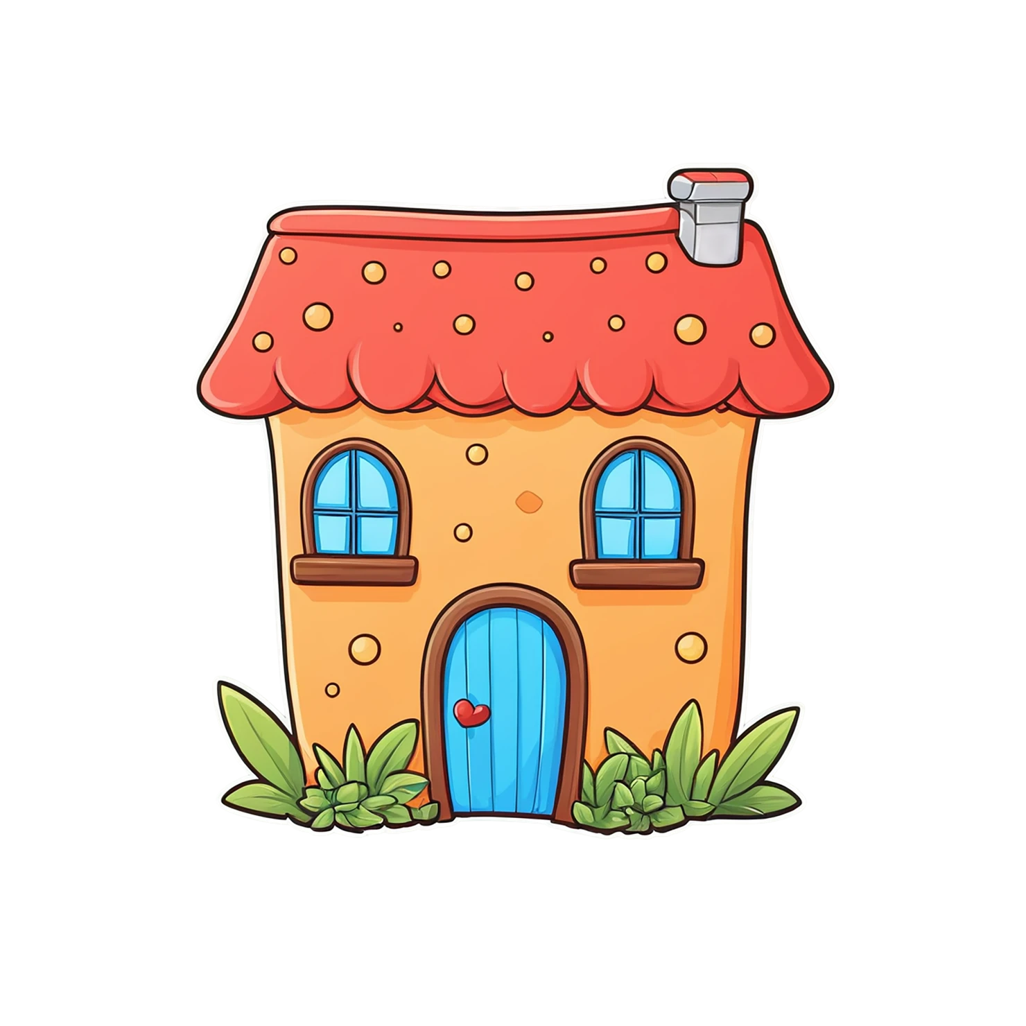 House cute sticker isolated on transparent background #18866