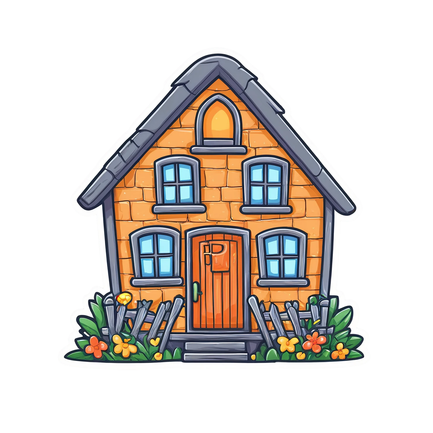 House cute sticker isolated on transparent background #18867