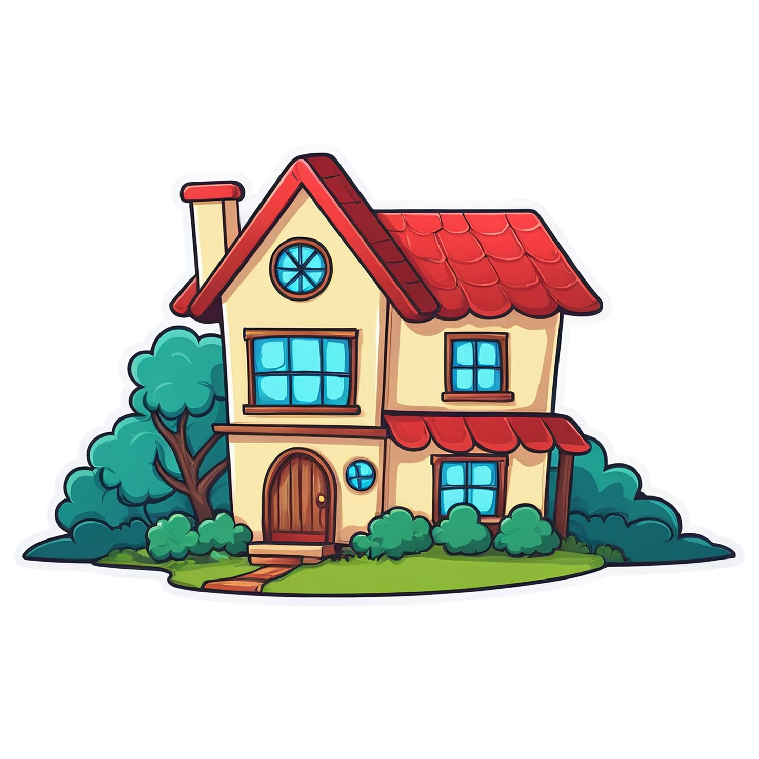House cute sticker isolated on transparent background #18868