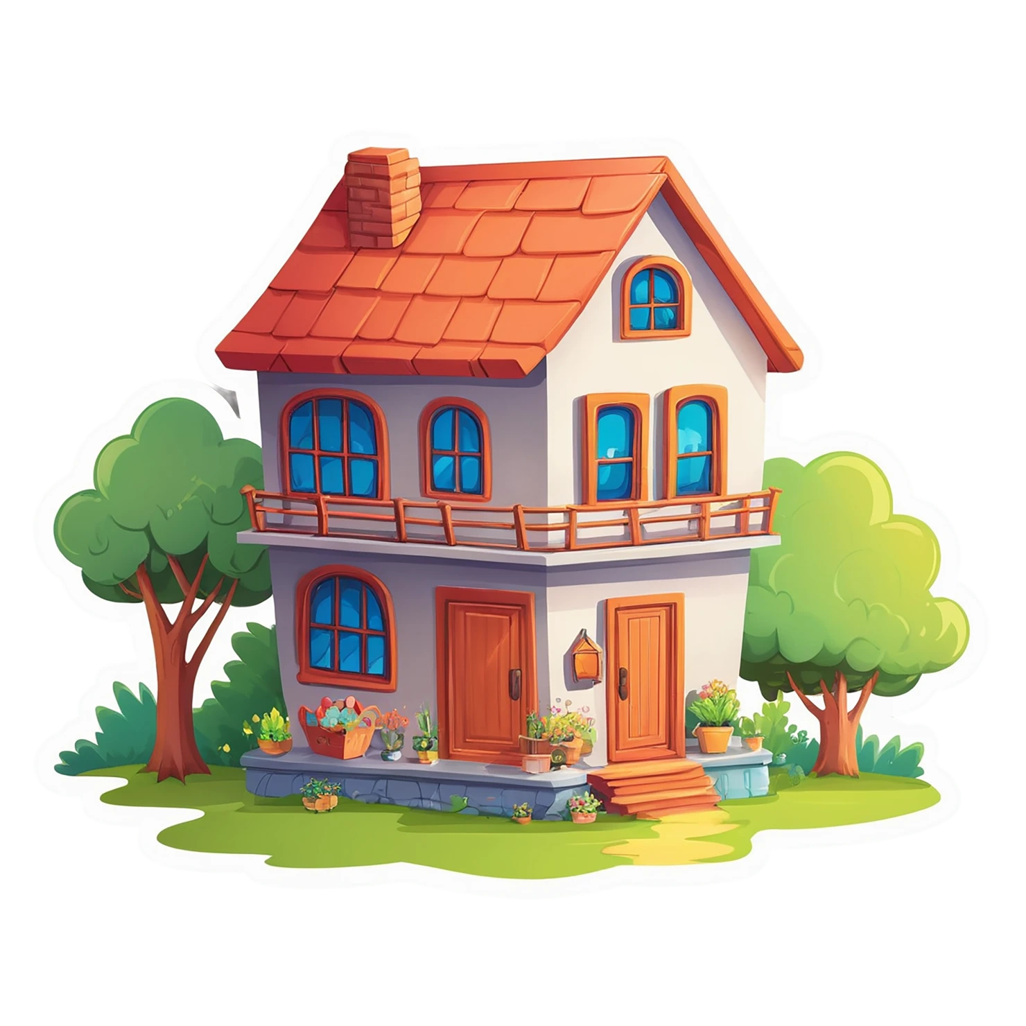 House cute sticker isolated on transparent background #18869