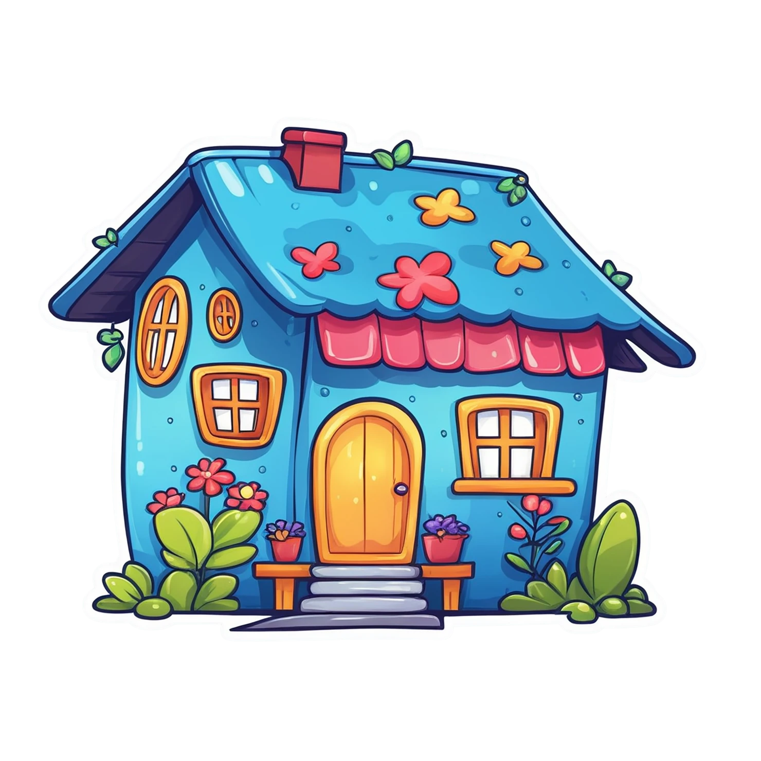House cute sticker isolated on transparent background #18870
