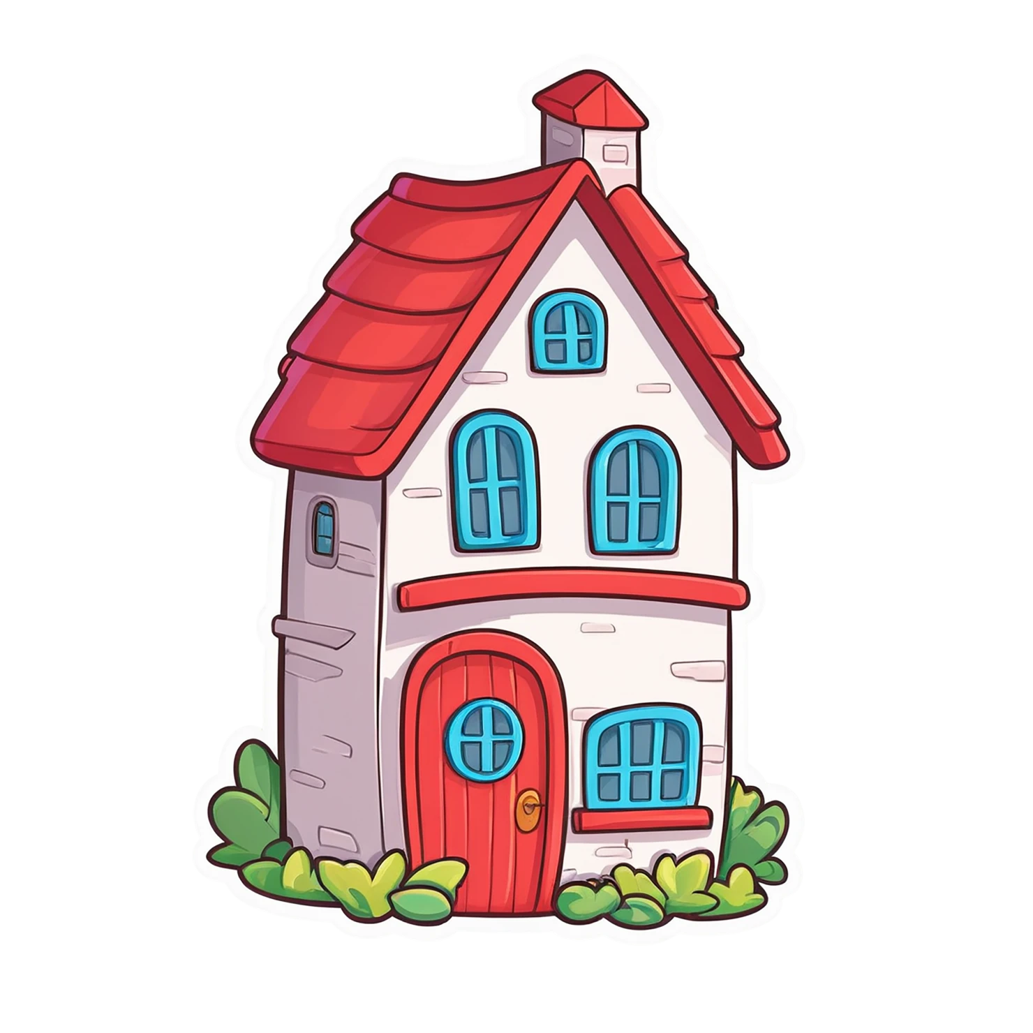 House cute sticker isolated on transparent background #18871