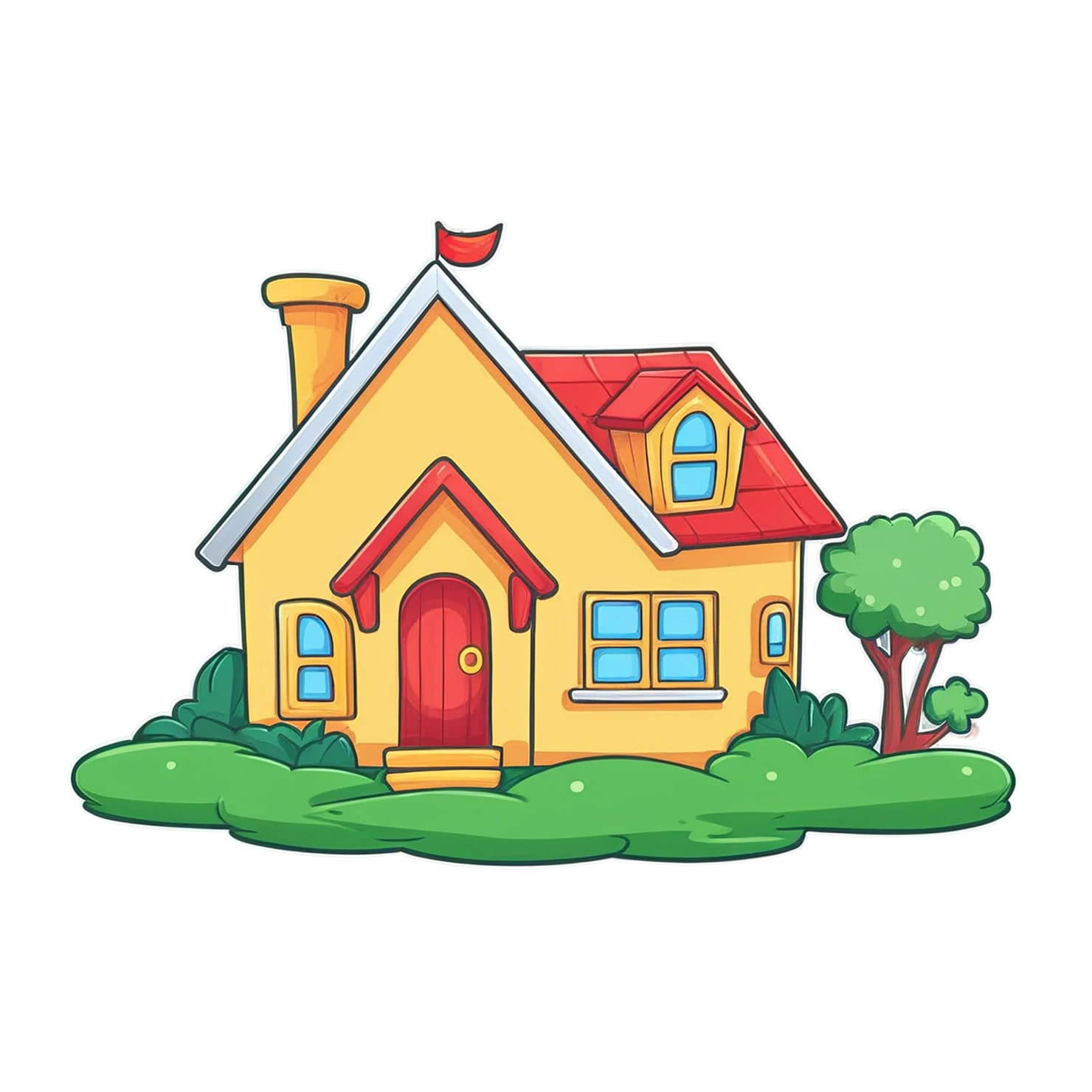 House cute sticker isolated on transparent background #18872