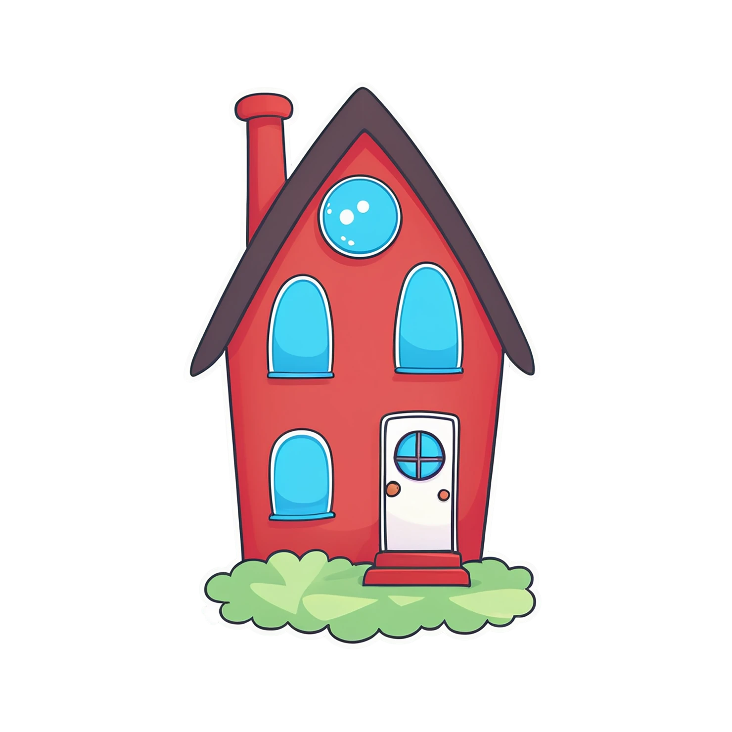 House cute sticker isolated on transparent background #18873