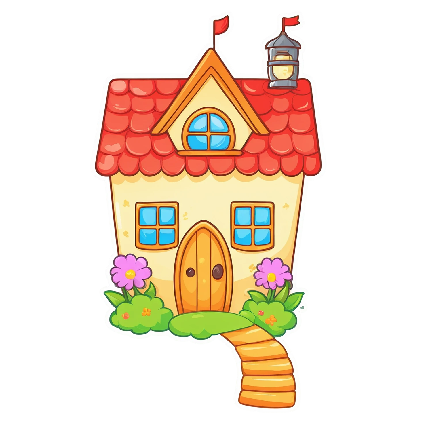 House cute sticker isolated on transparent background #18876