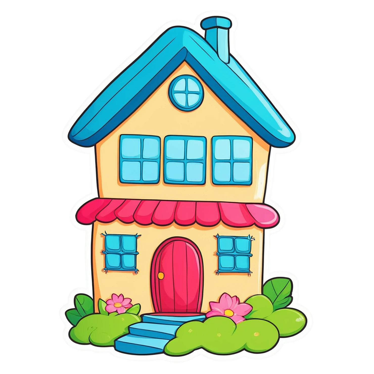 House cute sticker isolated on transparent background #18877