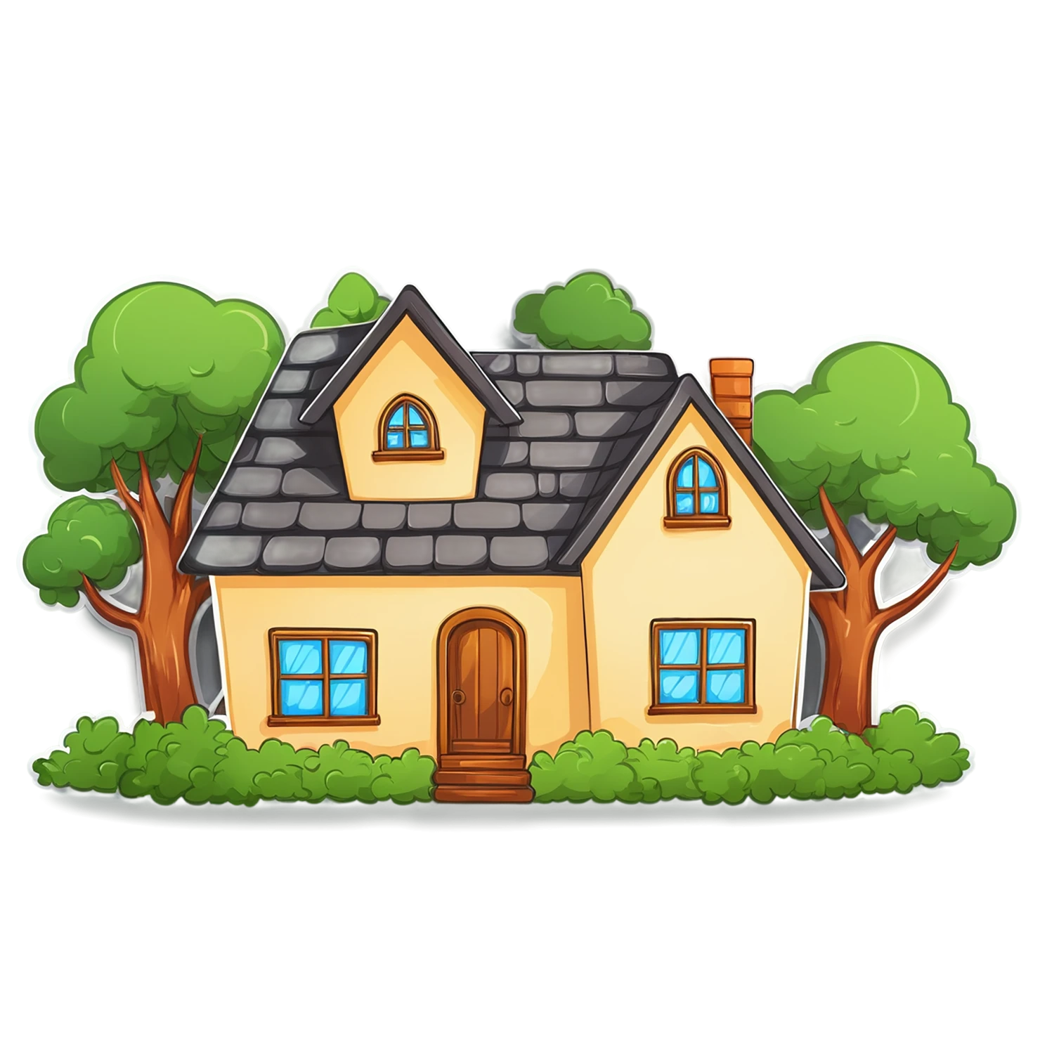 House cute sticker isolated on transparent background #18878