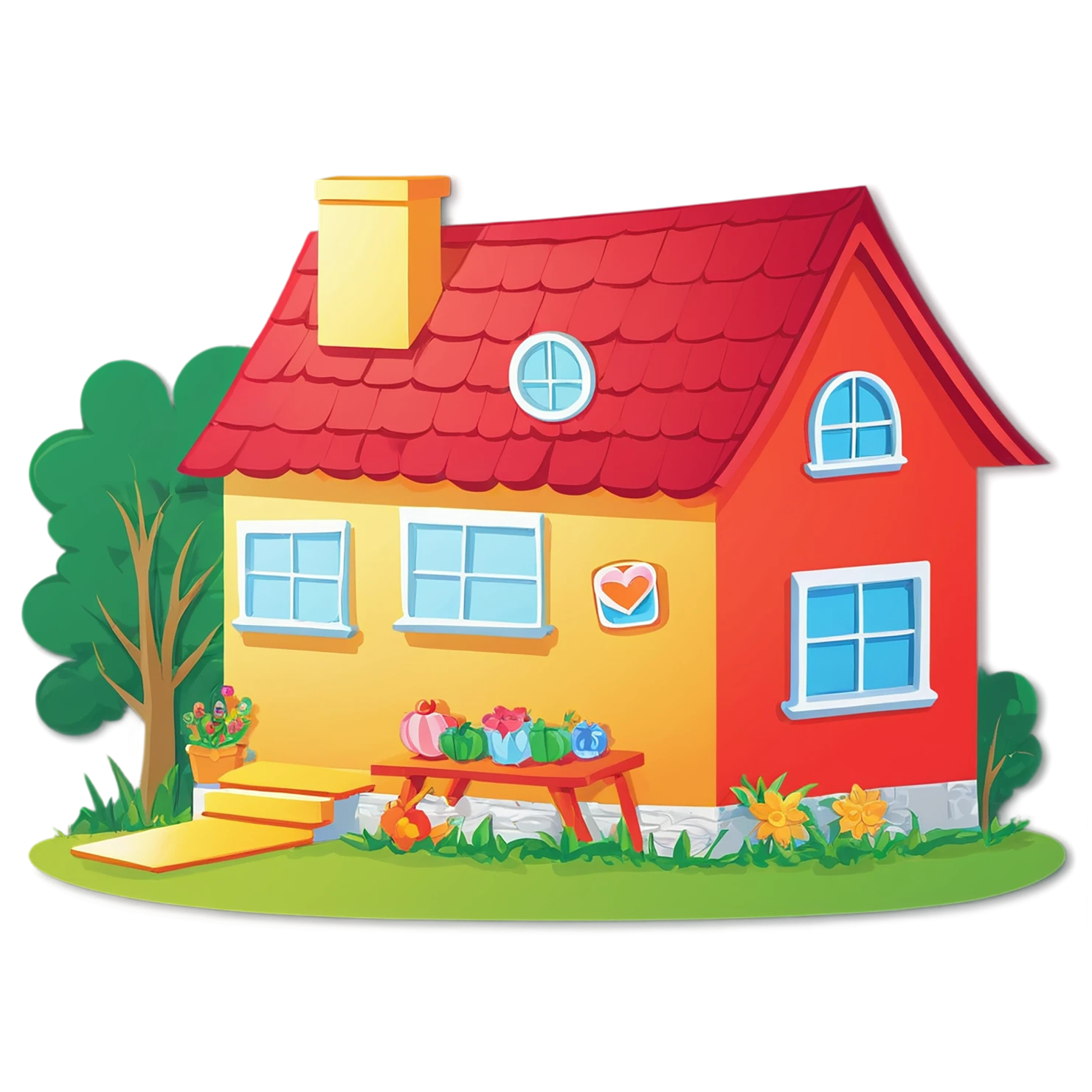 House cute sticker isolated on transparent background #18881