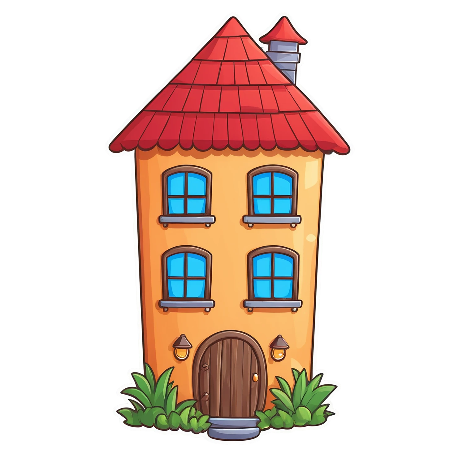 House cute sticker isolated on transparent background #18883