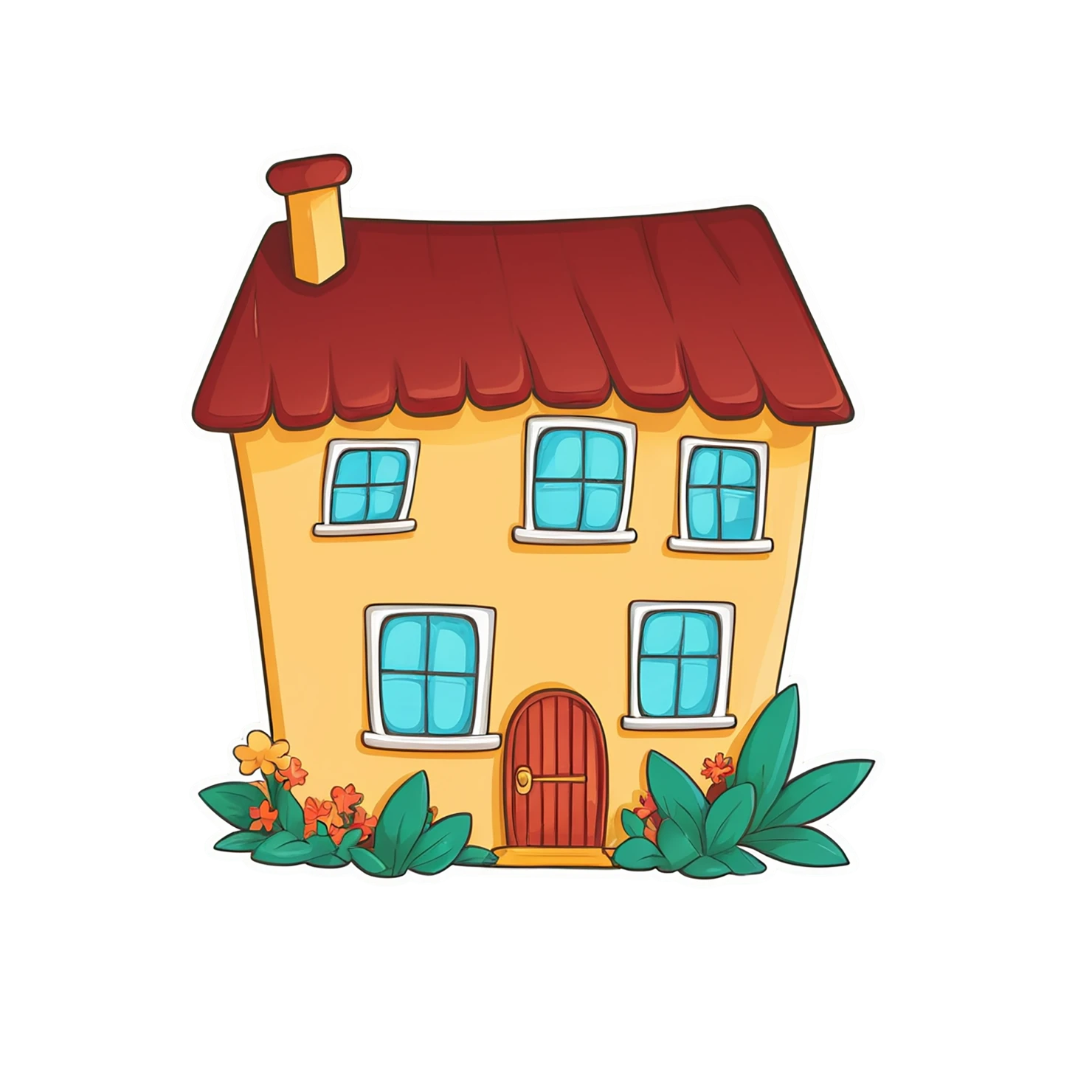 House cute sticker isolated on transparent background #18885