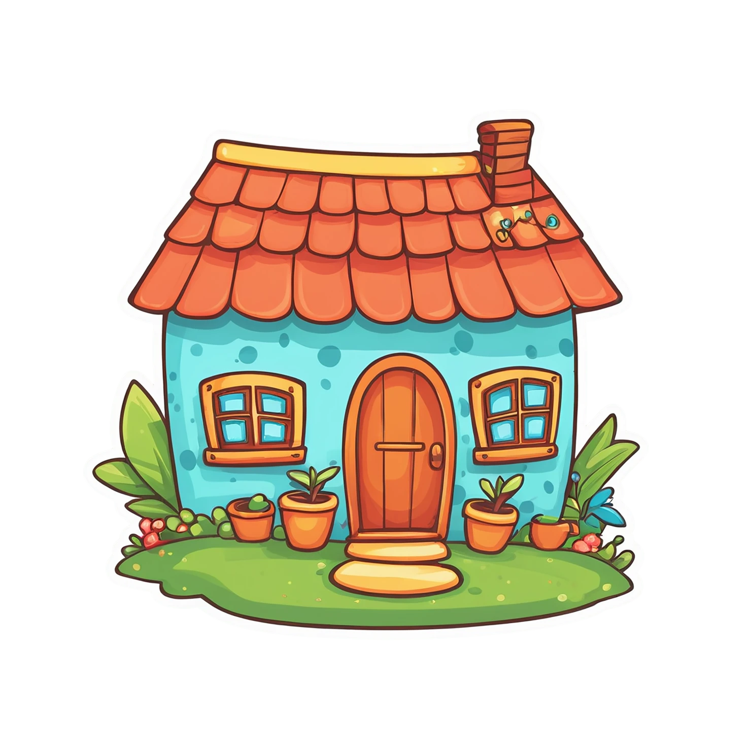 House cute sticker isolated on transparent background #18888