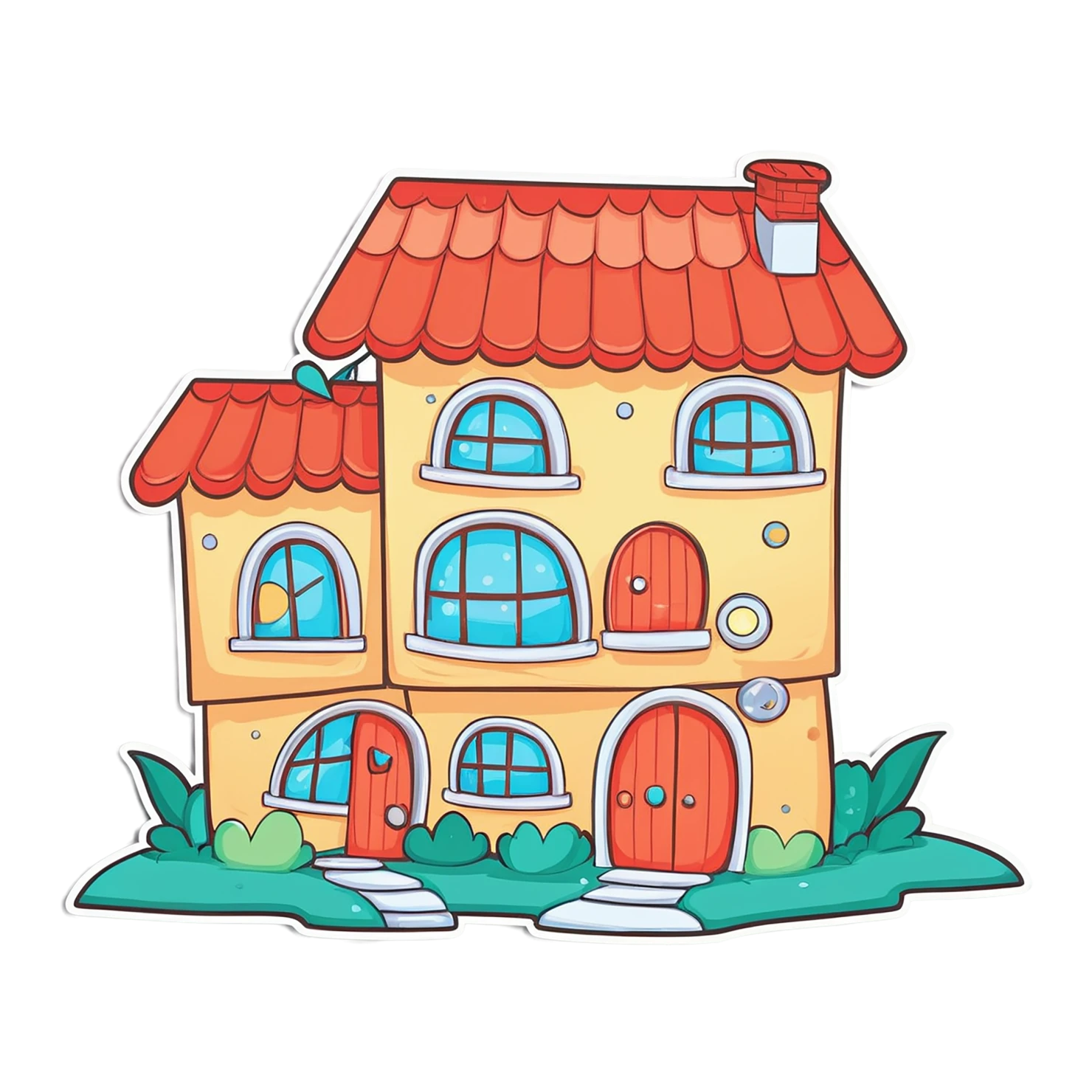 House cute sticker isolated on transparent background #18890