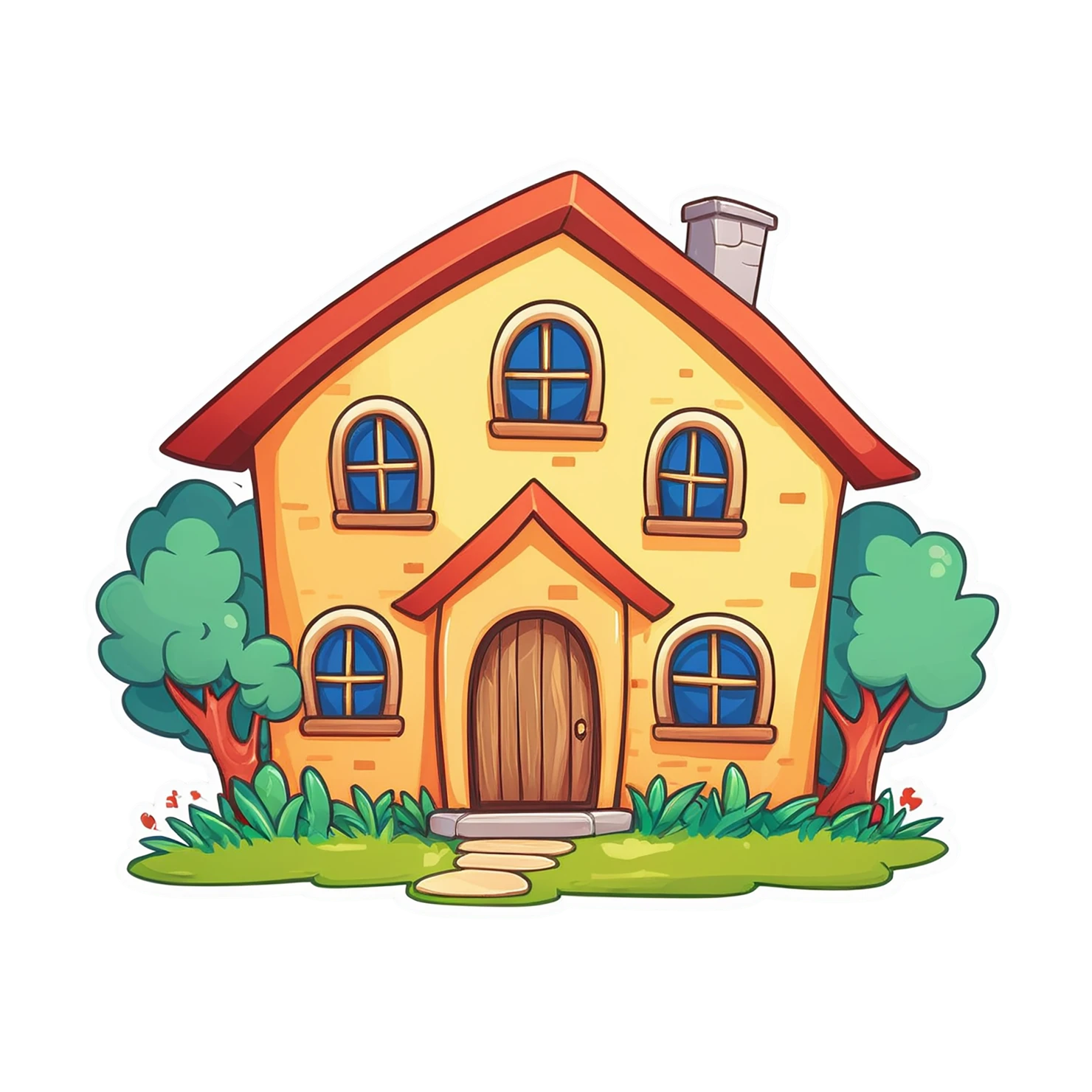 House cute sticker isolated on transparent background #18891