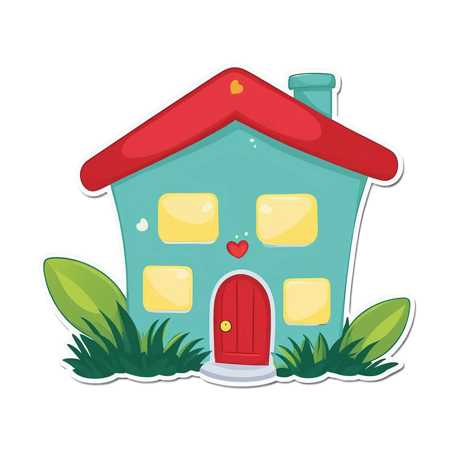 House cute sticker isolated on transparent background #18892