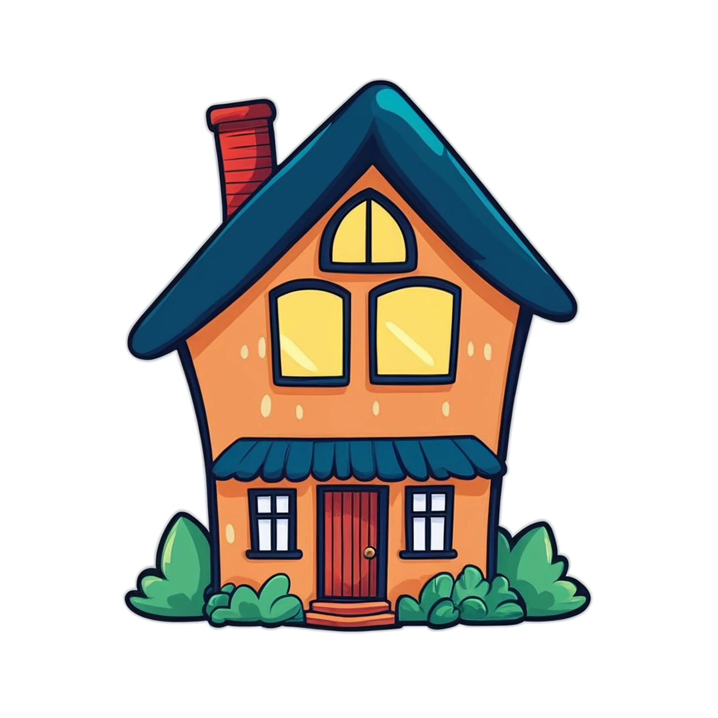 House cute sticker isolated on transparent background #18893