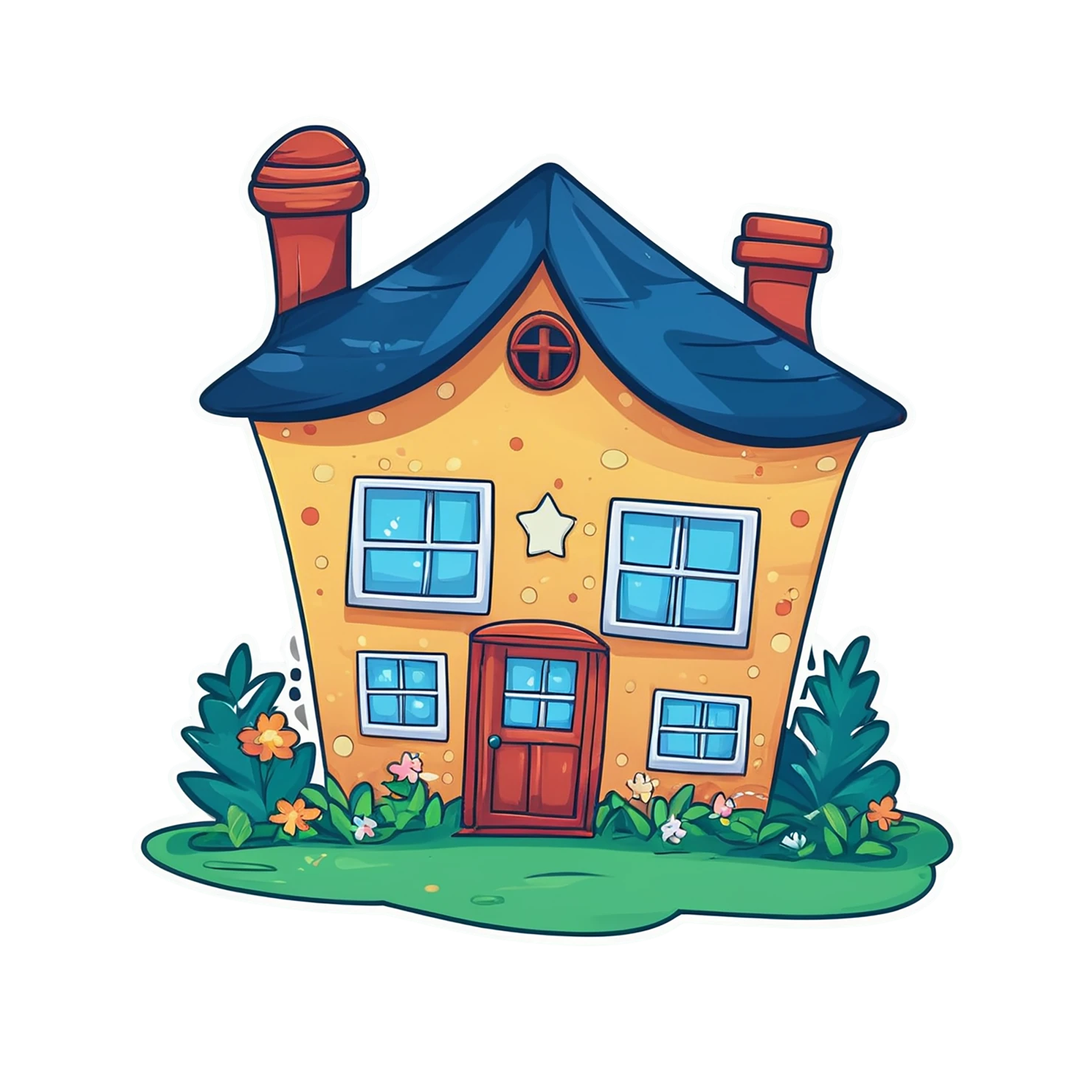 House cute sticker isolated on transparent background #18895
