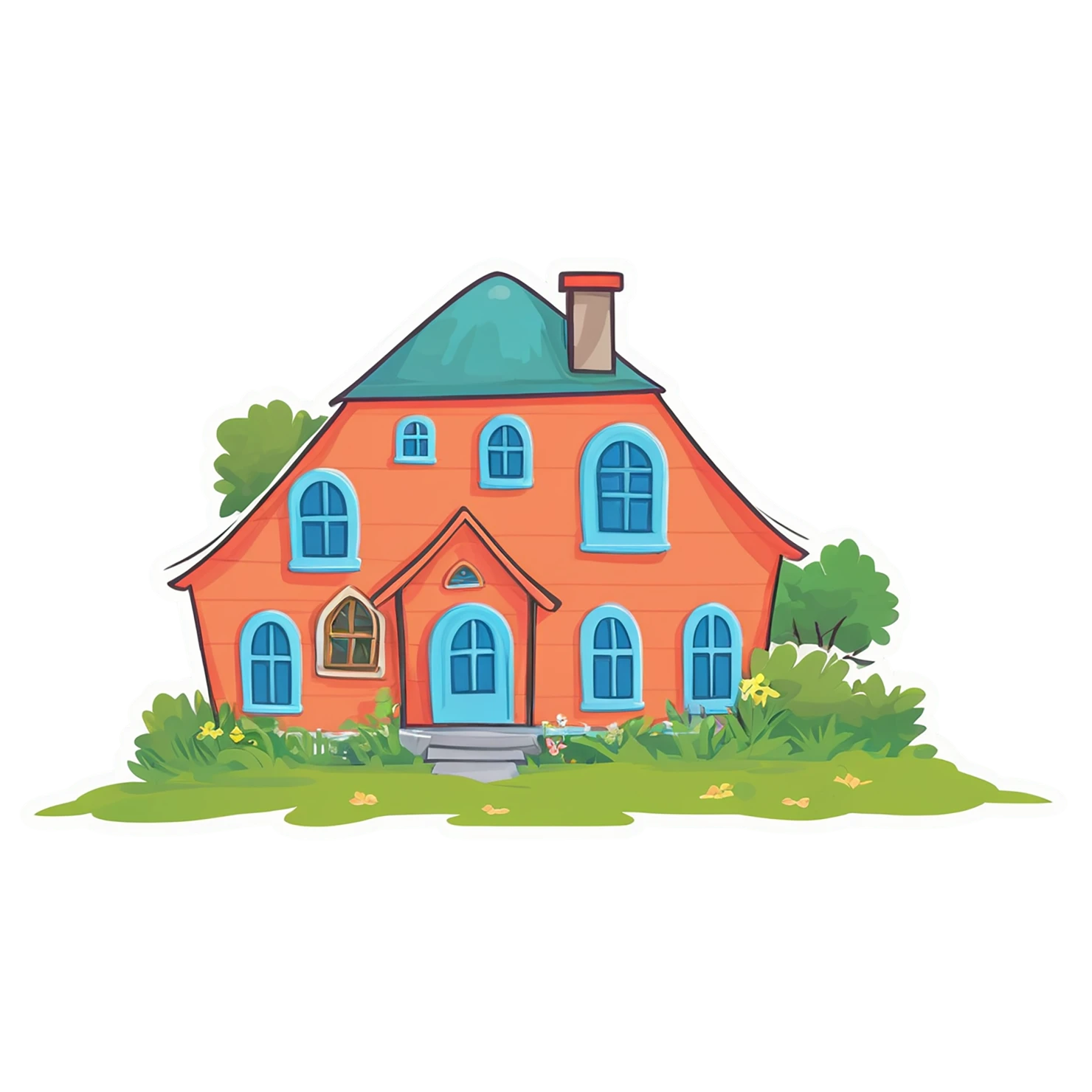 House cute sticker isolated on transparent background #18896
