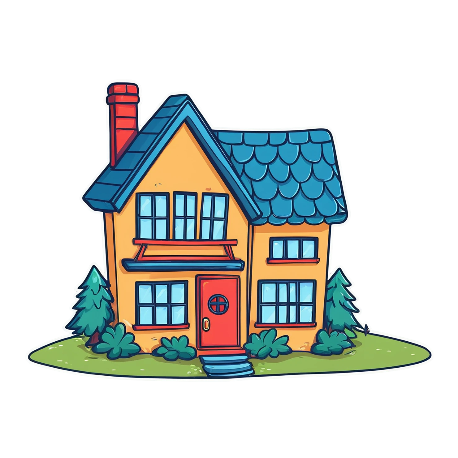 House cute sticker isolated on transparent background #18899