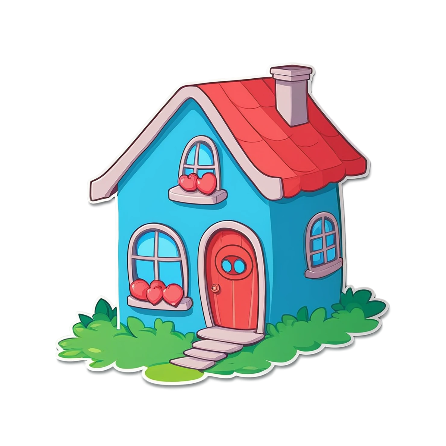 House cute sticker isolated on transparent background #18902