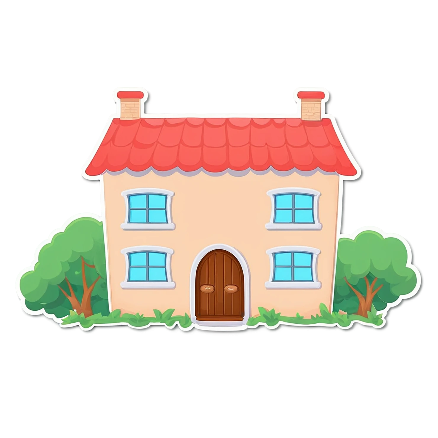 House cute sticker isolated on transparent background #18907
