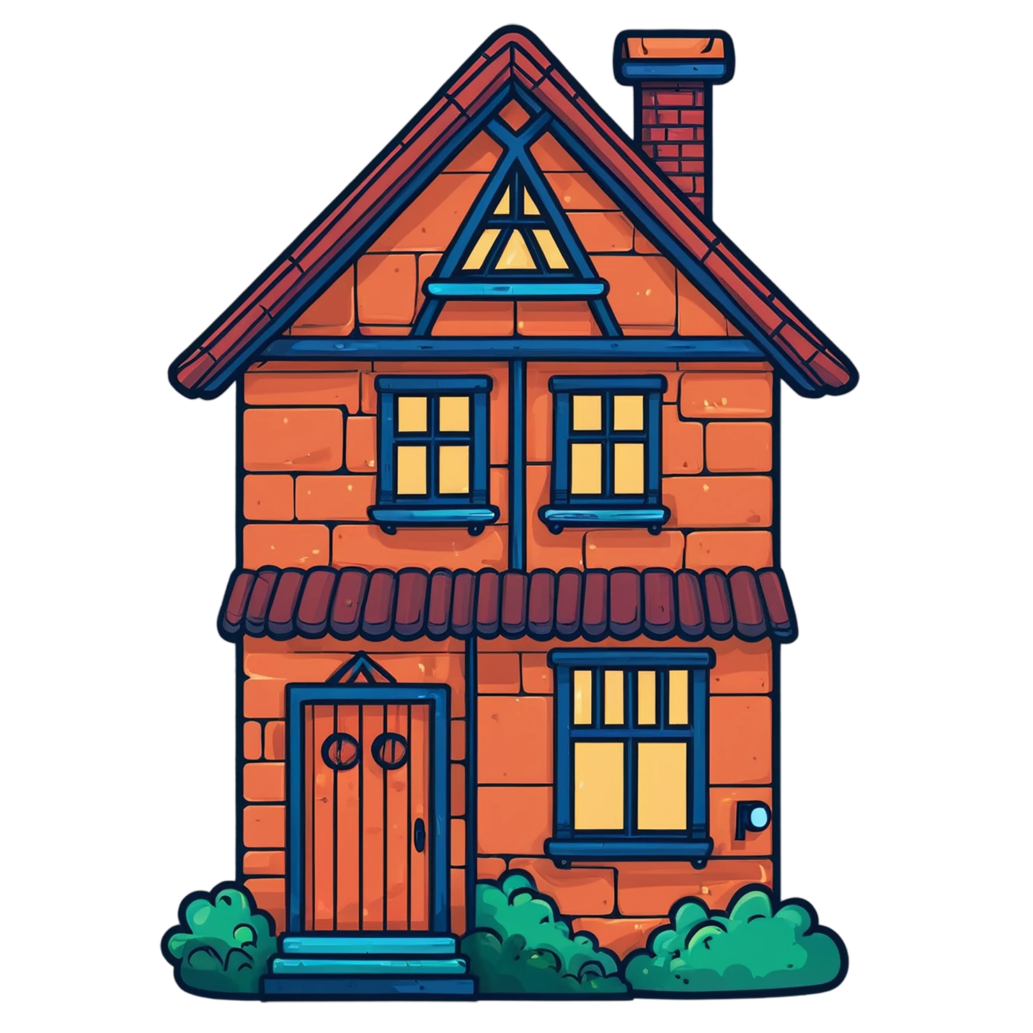 House cute sticker isolated on transparent background #18914