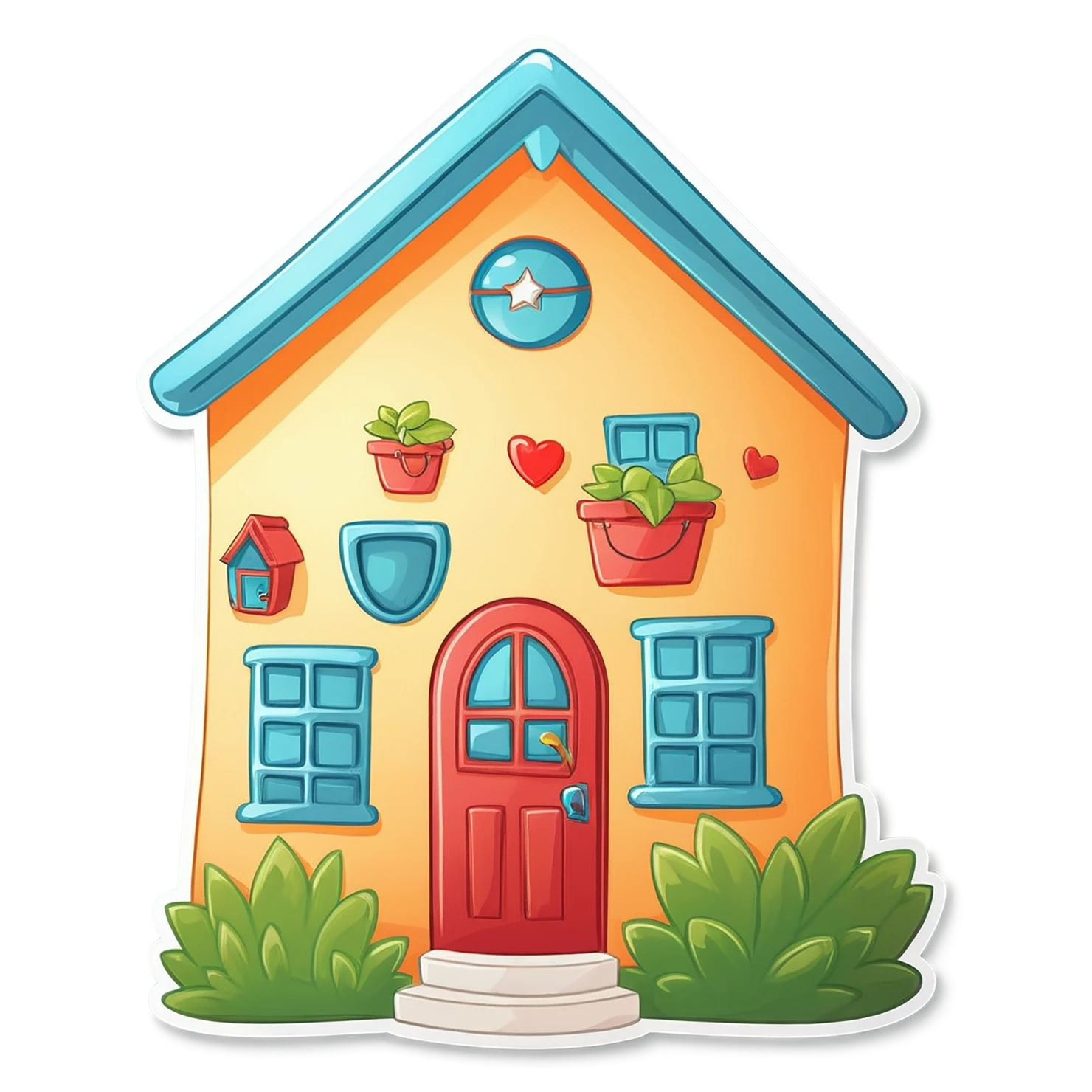 House cute sticker isolated on transparent background #18915
