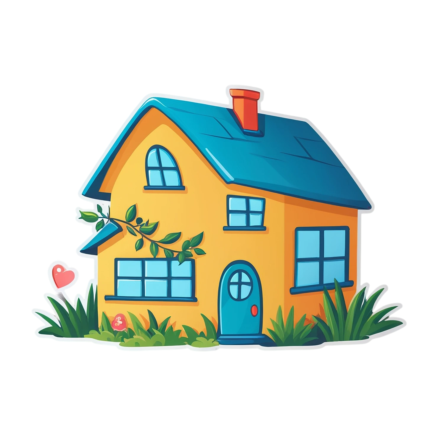 House cute sticker isolated on transparent background #18918