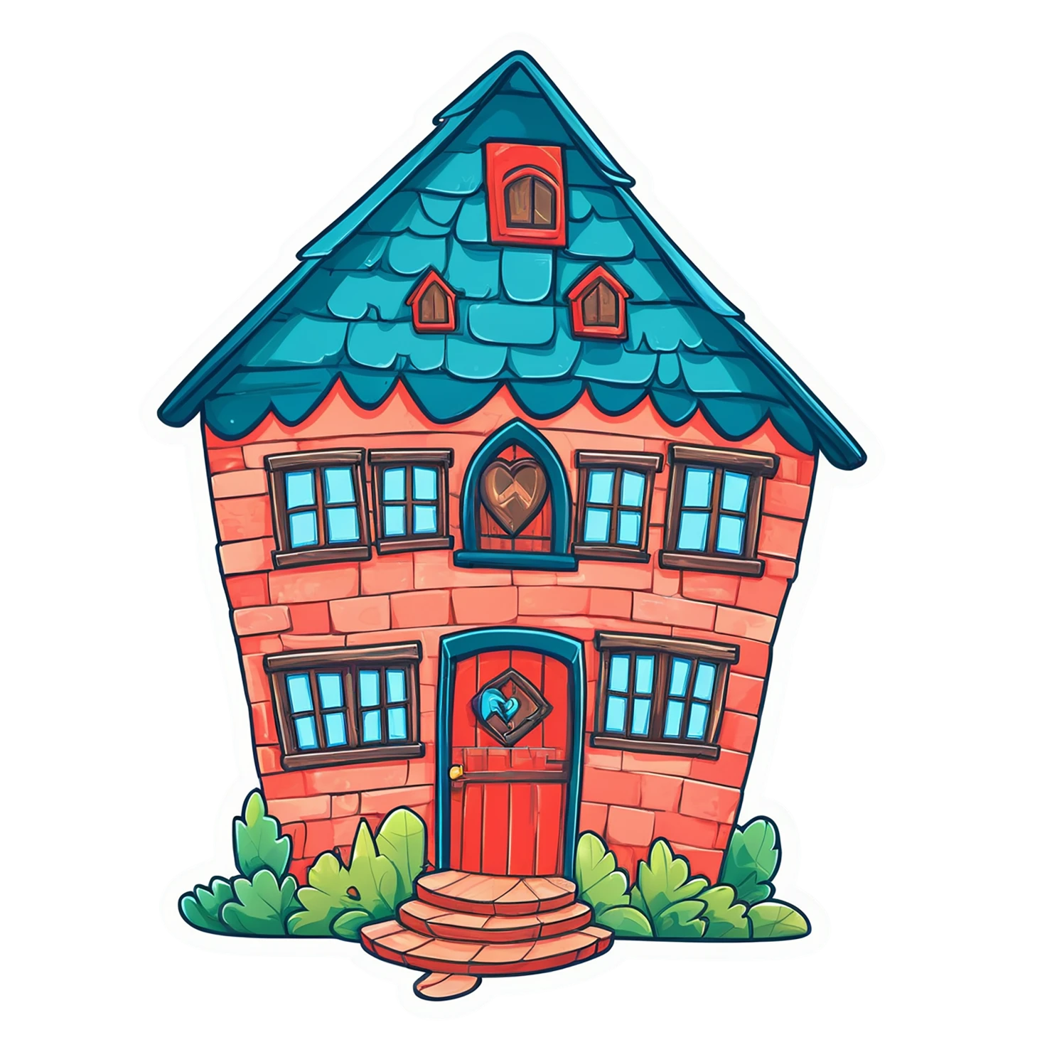 House cute sticker isolated on transparent background #18919