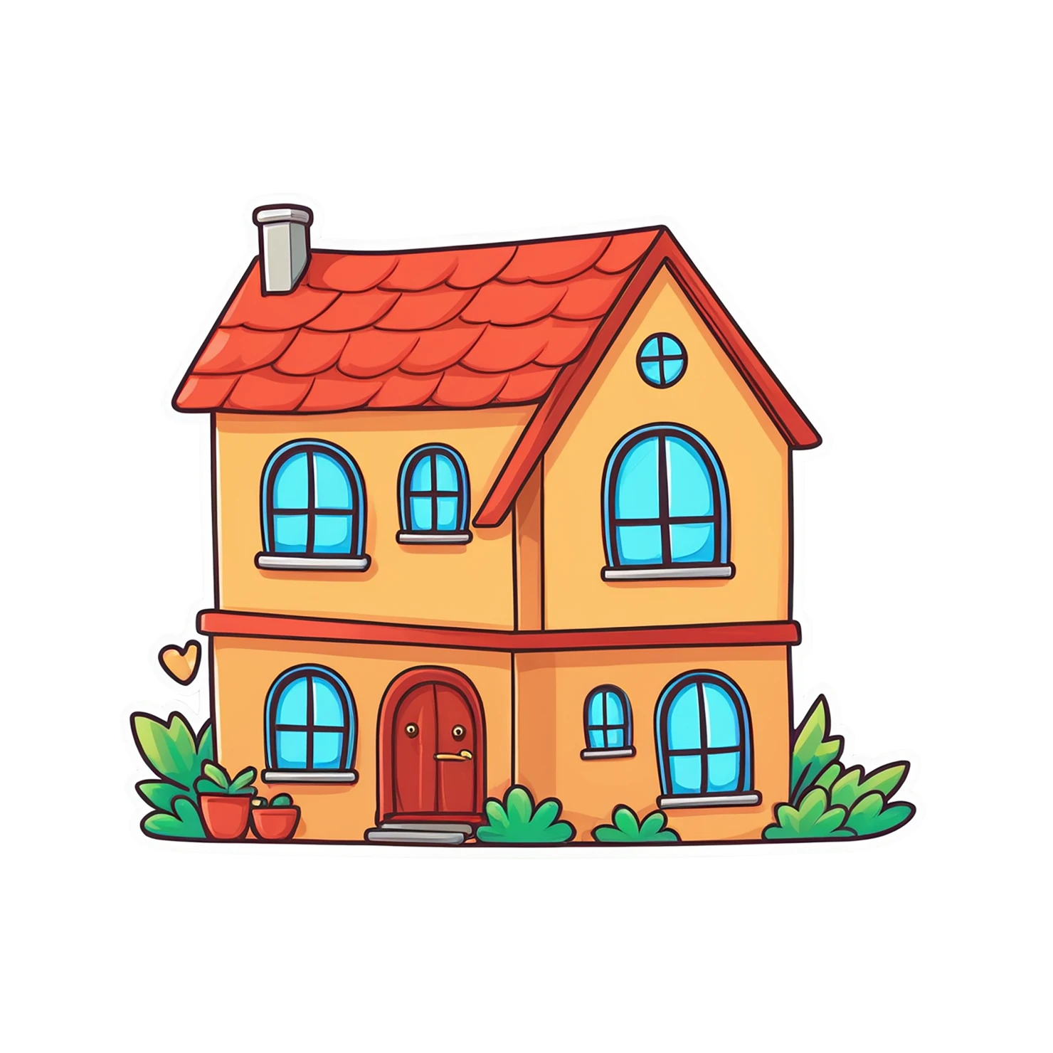 House cute sticker isolated on transparent background #18920
