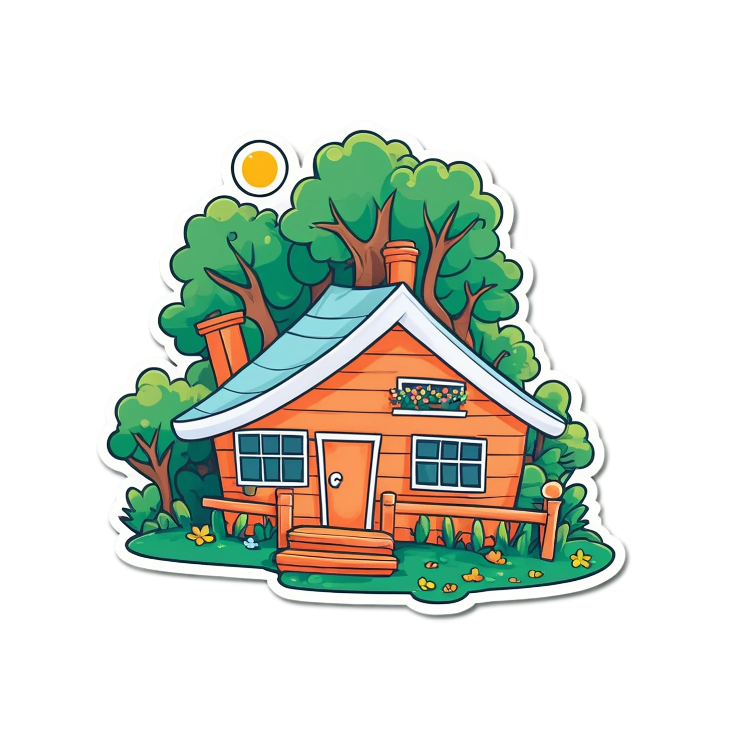 House cute sticker isolated on transparent background #18921
