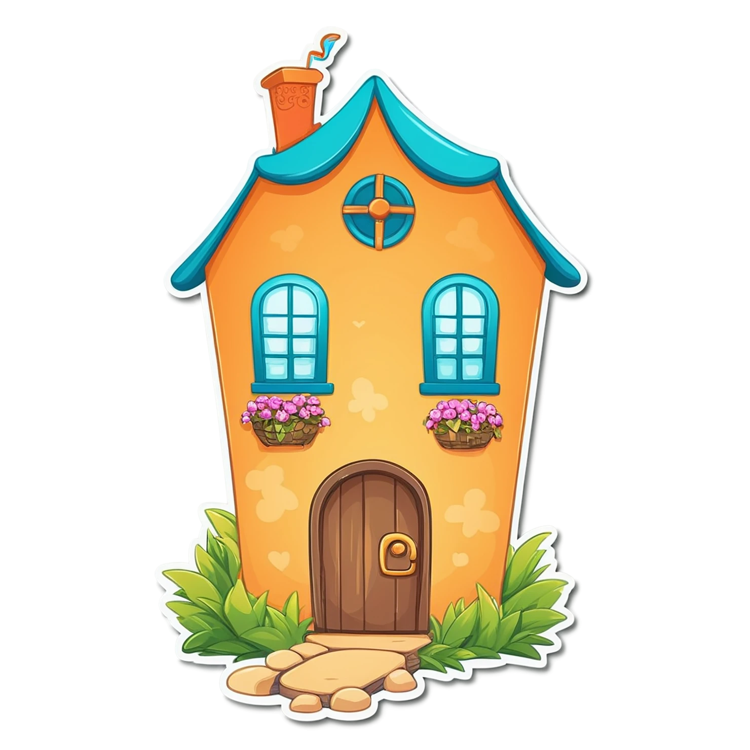 House cute sticker isolated on transparent background #18925