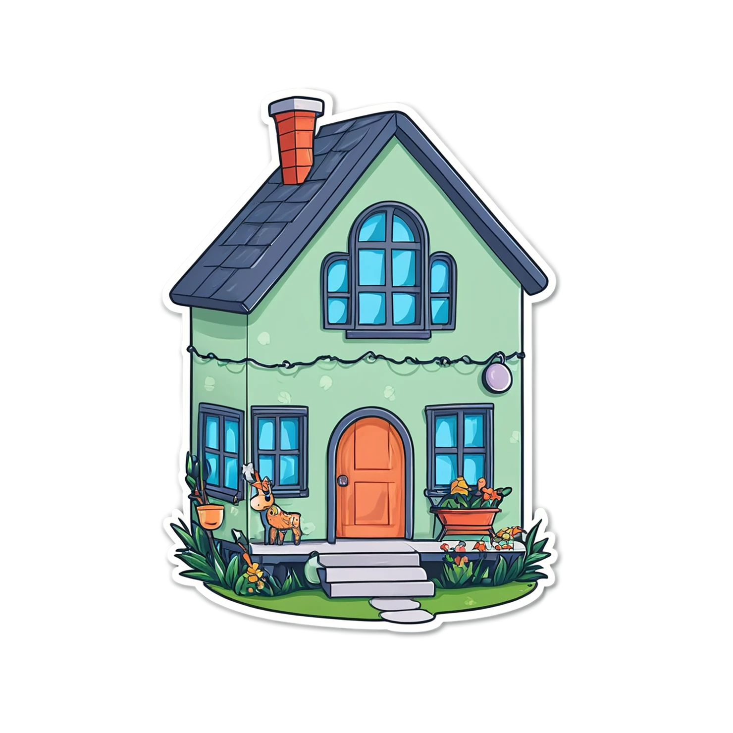 House cute sticker isolated on transparent background #18926