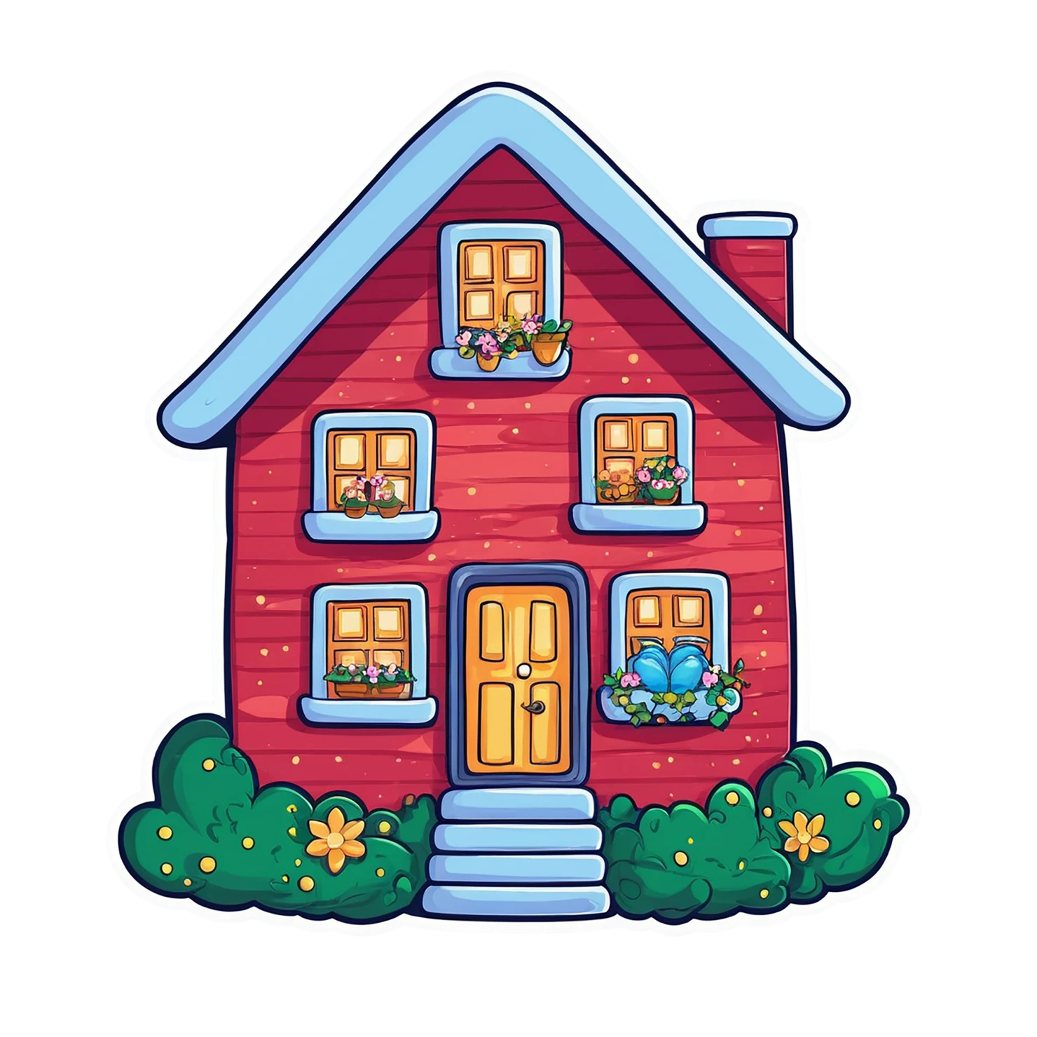 House cute sticker isolated on transparent background #18929