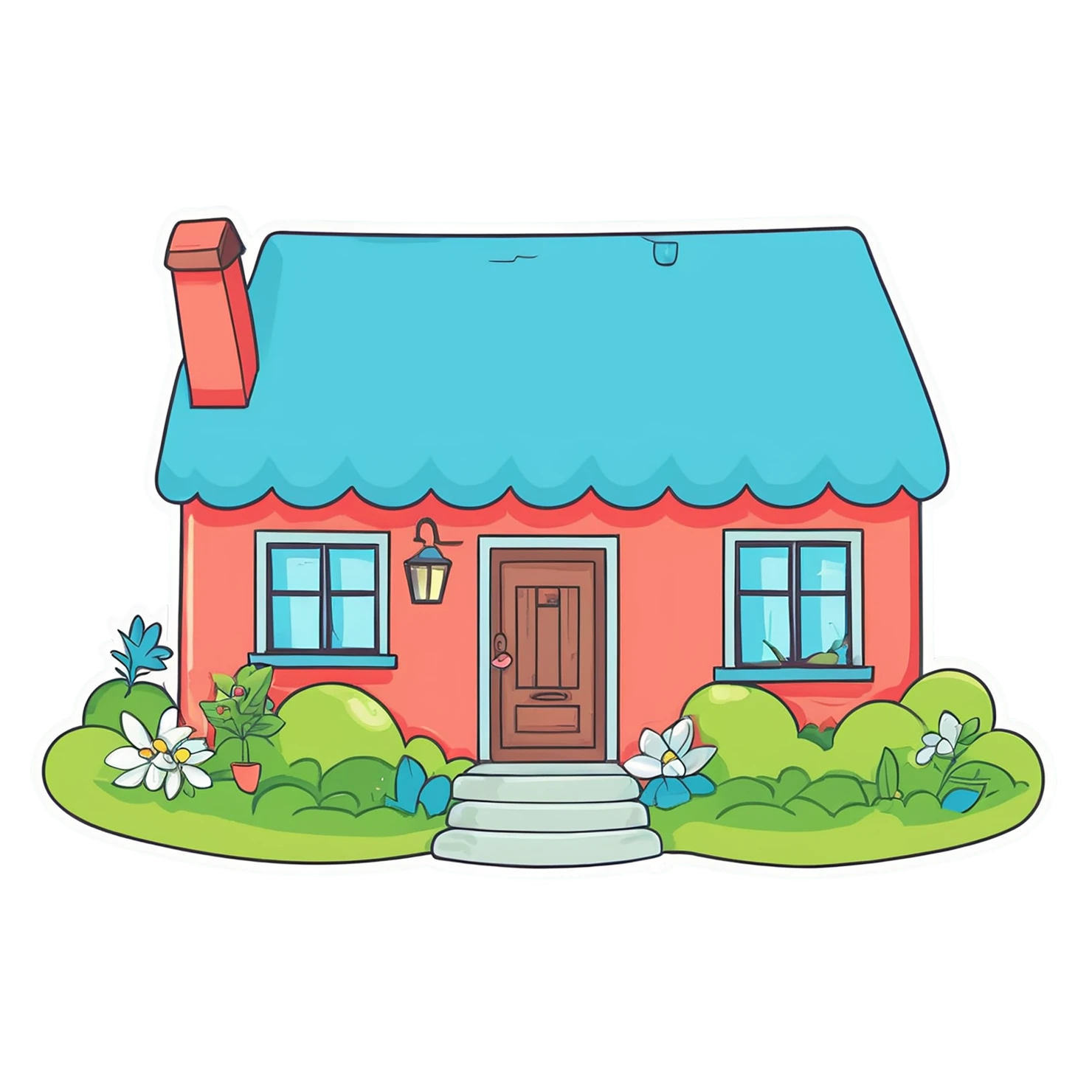 House cute sticker isolated on transparent background #18930