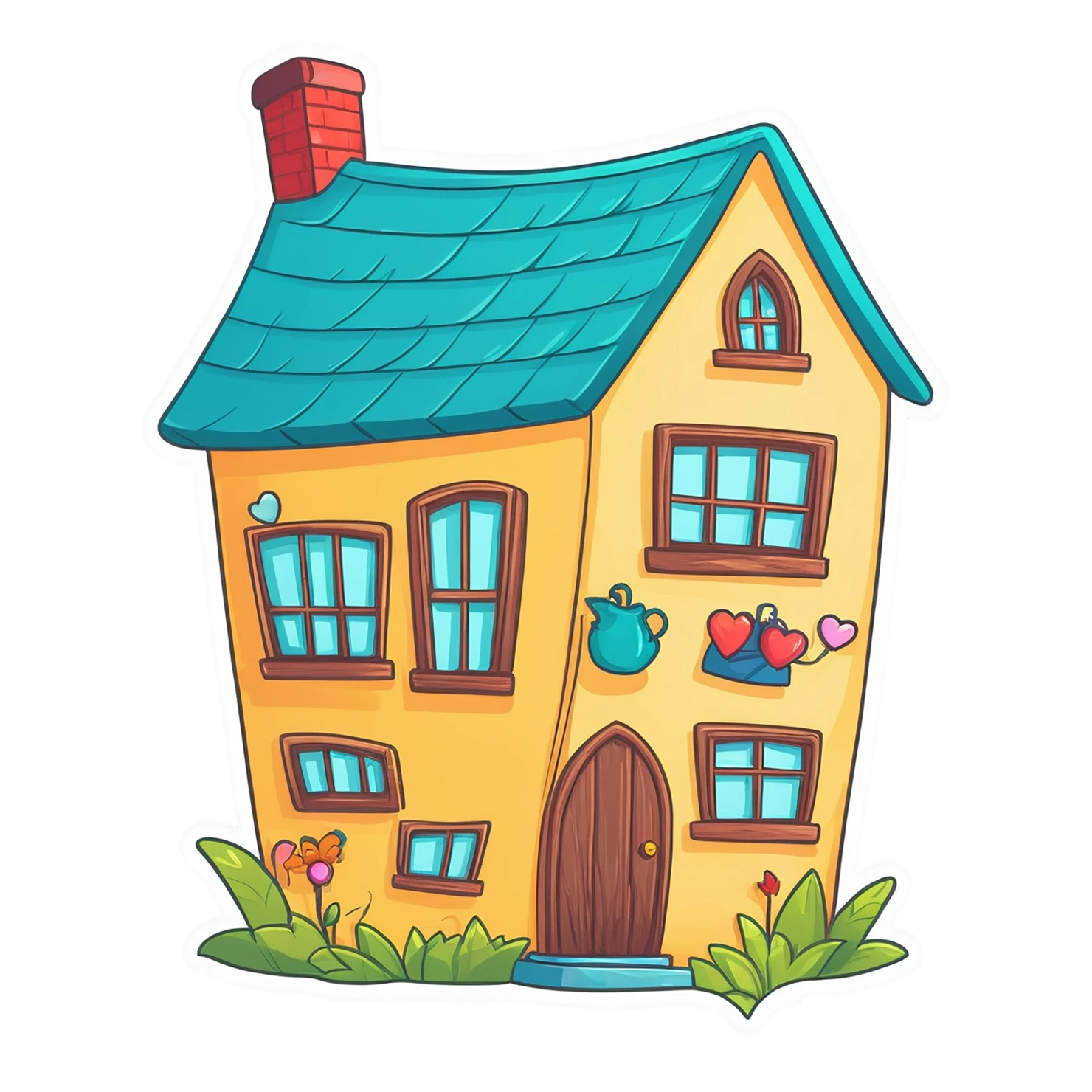 House cute sticker isolated on transparent background #18931