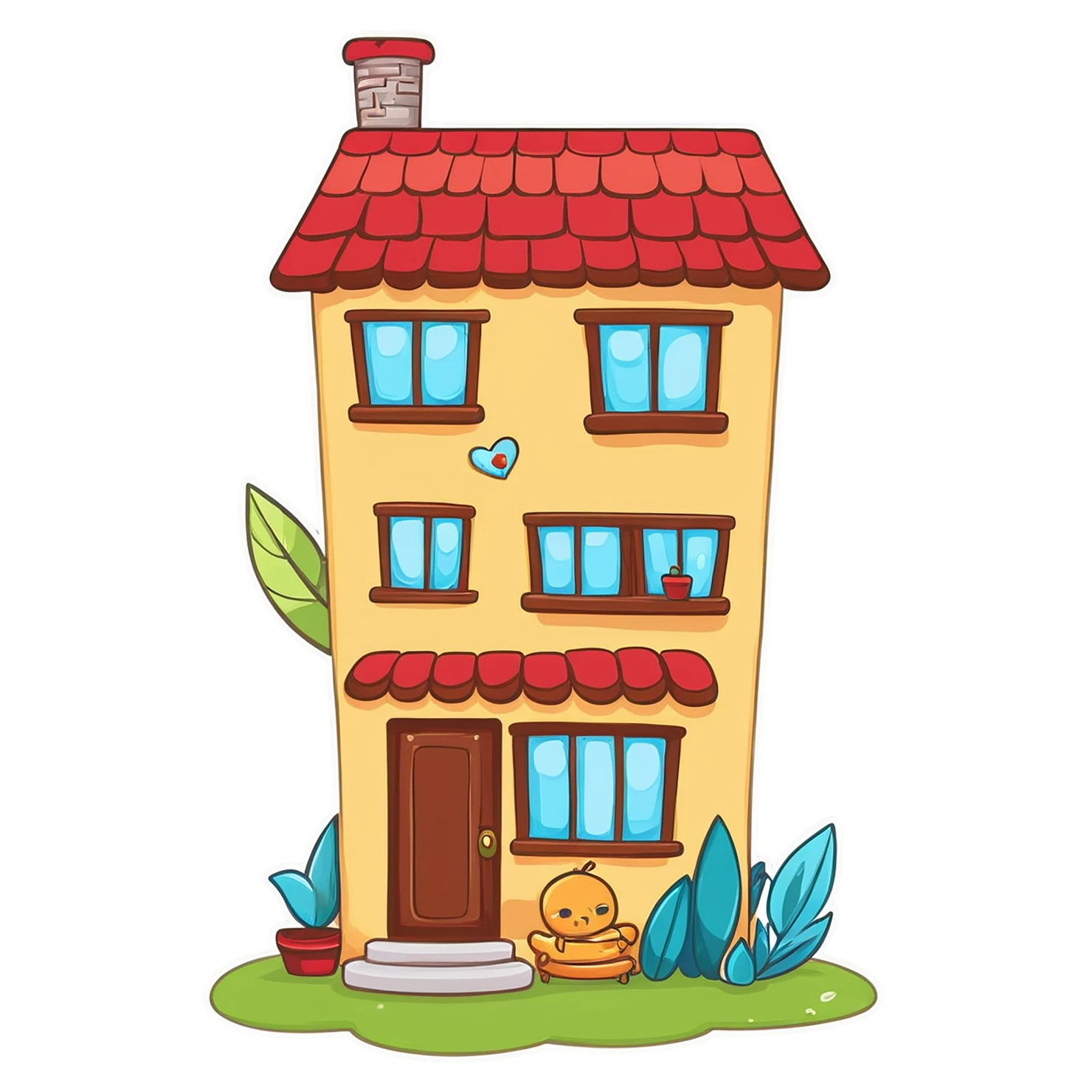 House cute sticker isolated on transparent background #18933