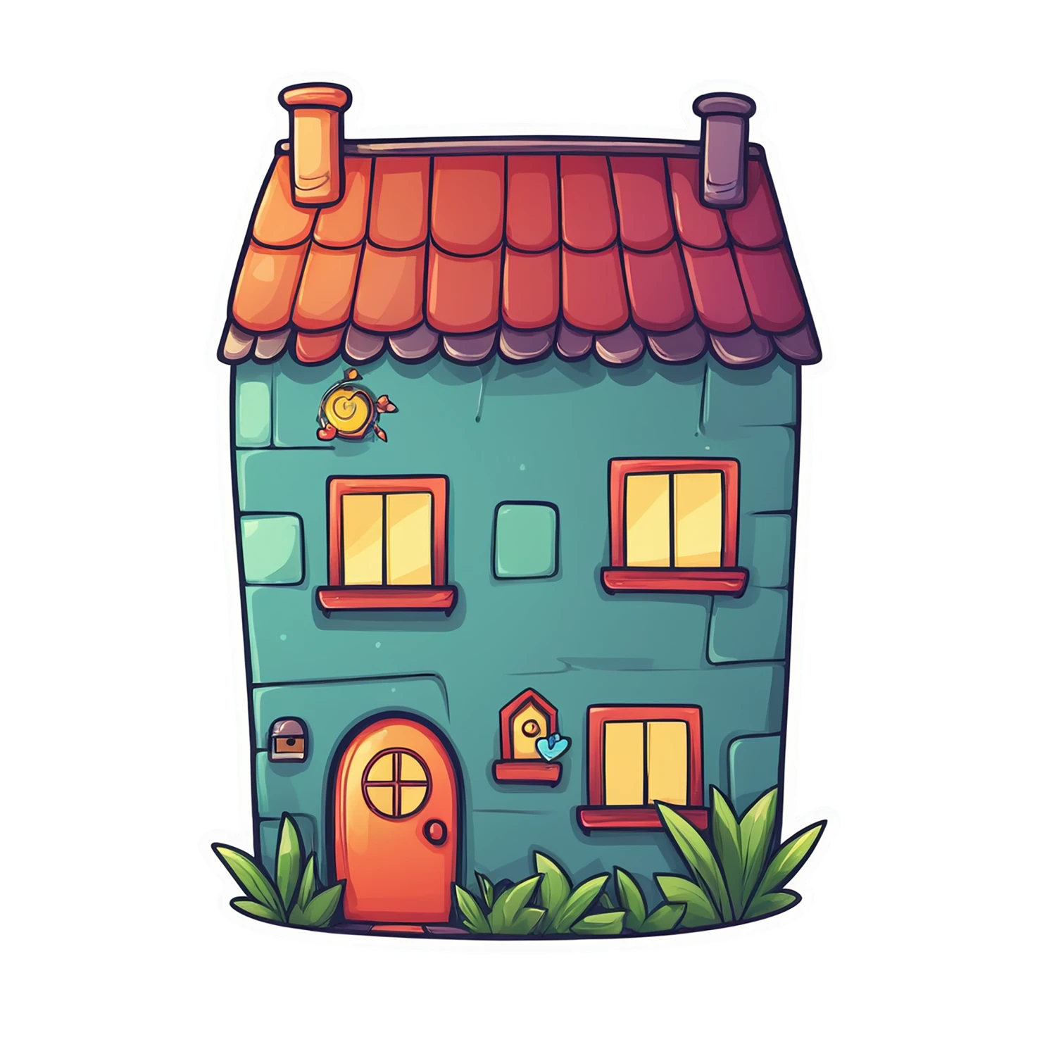 House cute sticker isolated on transparent background #18934