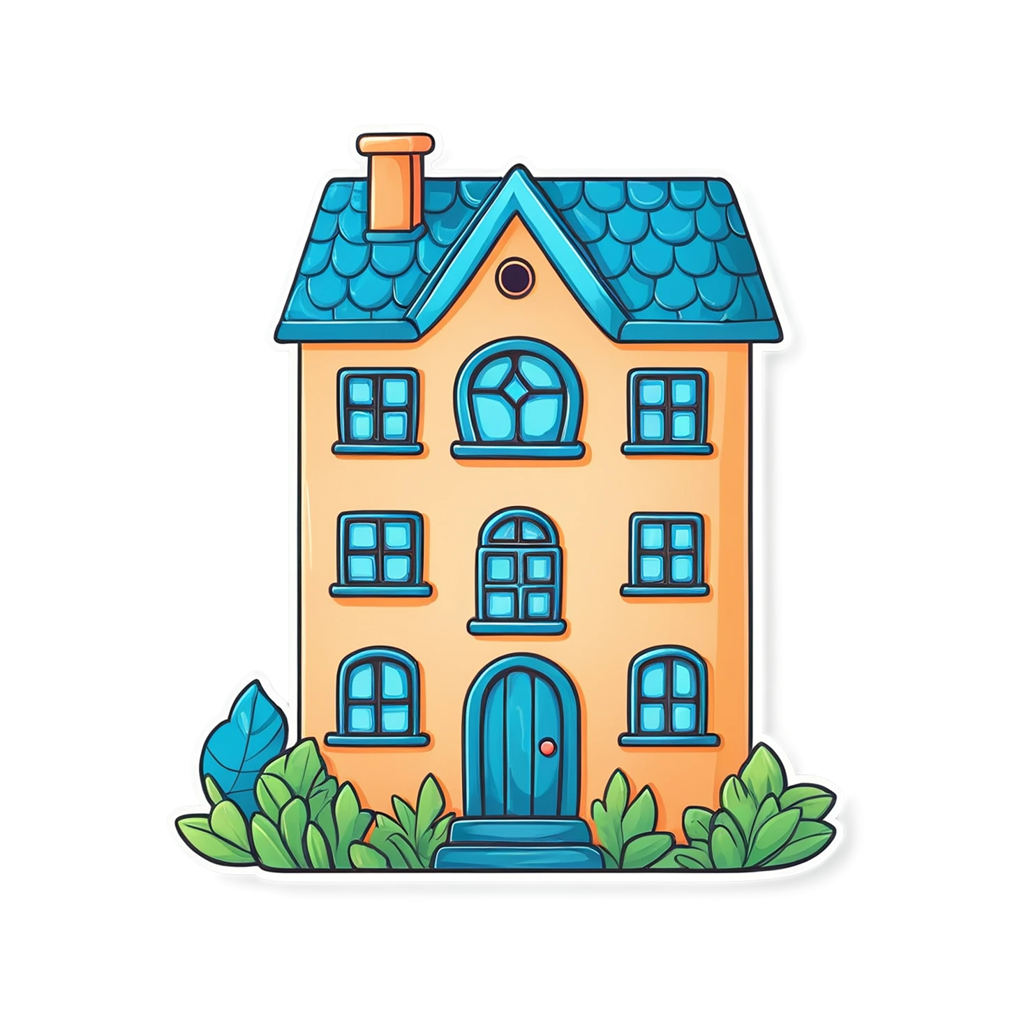 House cute sticker isolated on transparent background #18935